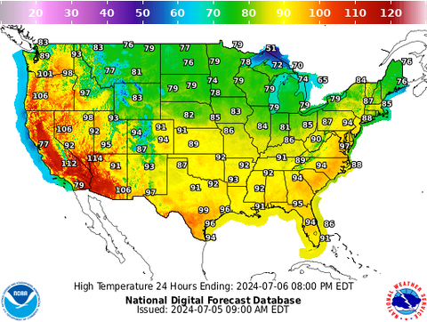 Saturday is expected to hit peak heat along the West Coast