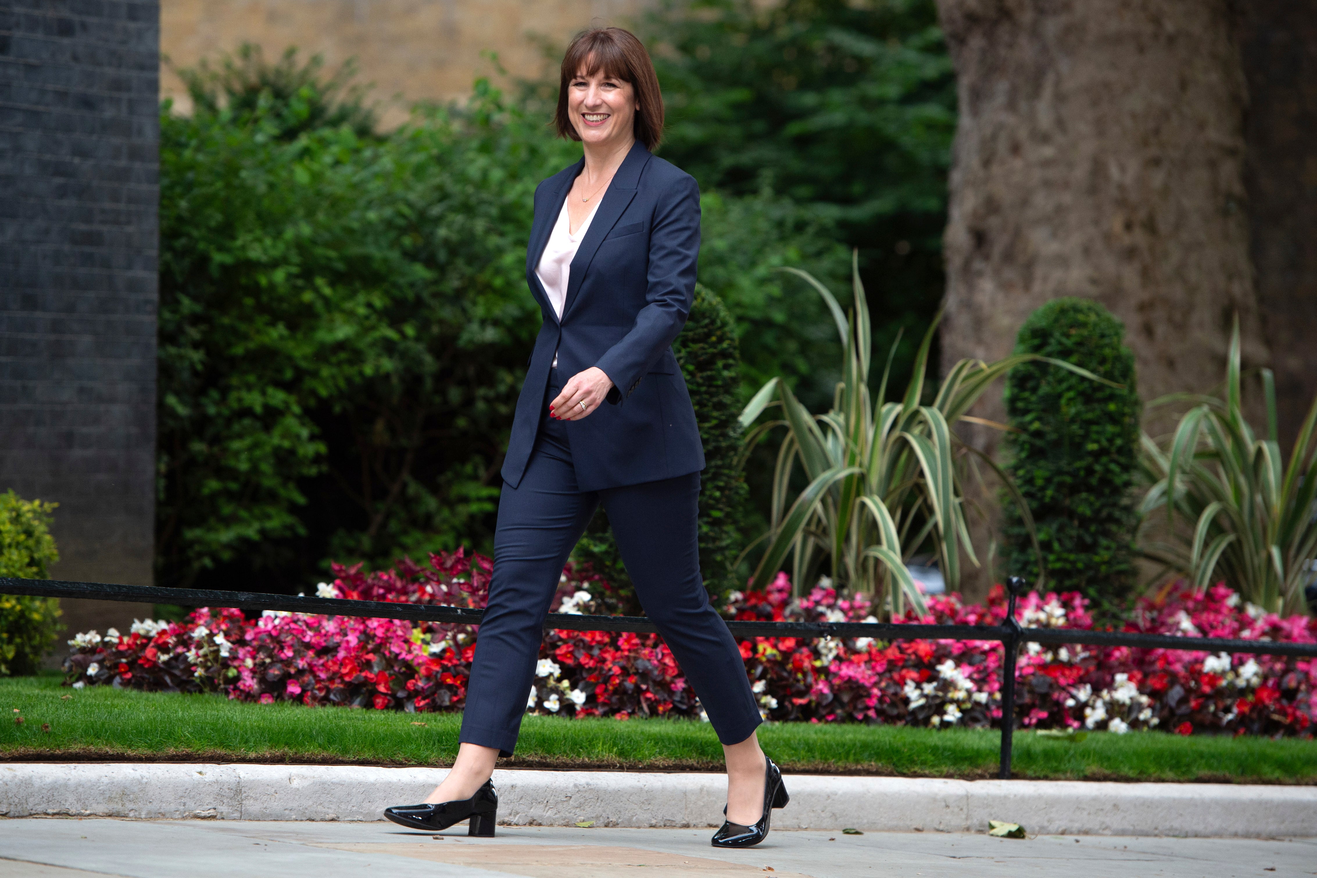 Follow suit: Rachel Reeves arriving at Downing Street earlier on Friday