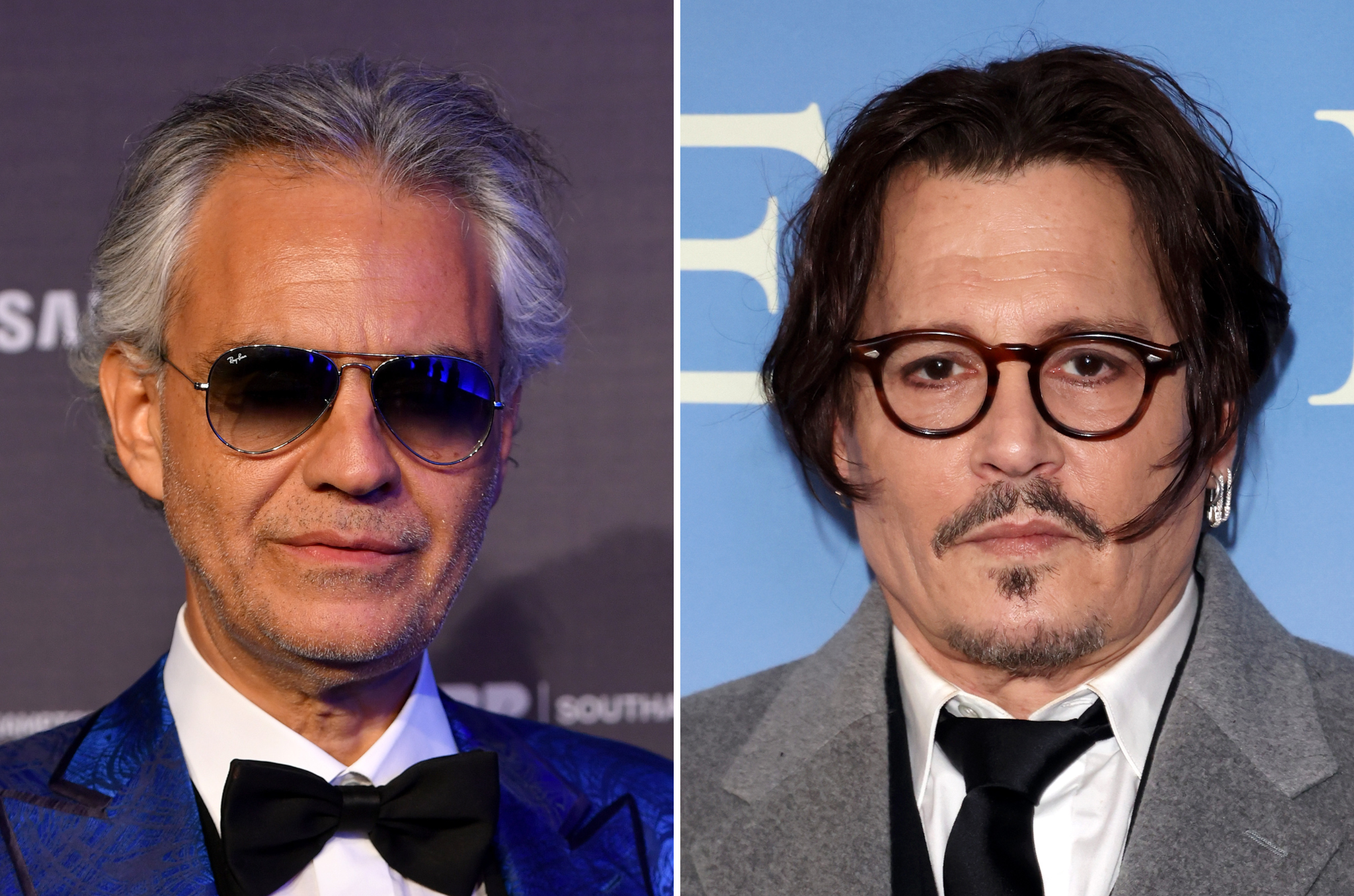 Andrea Bocelli and Johnny Depp