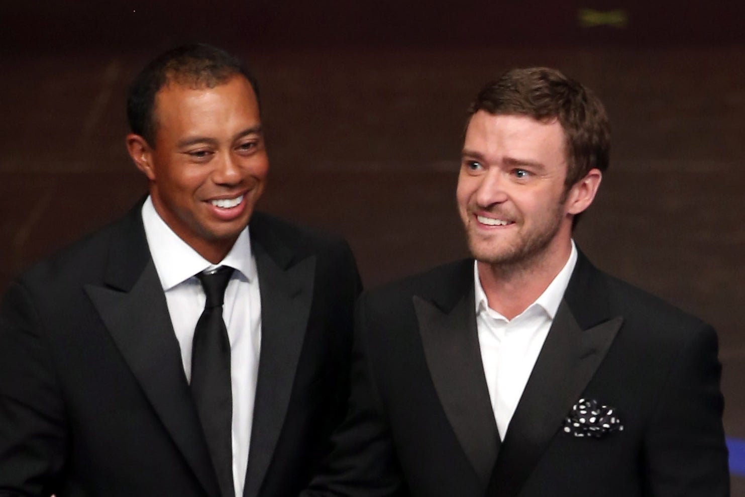 Tiger Woods and Justin Timberlake at the Ryder Cup in 2012