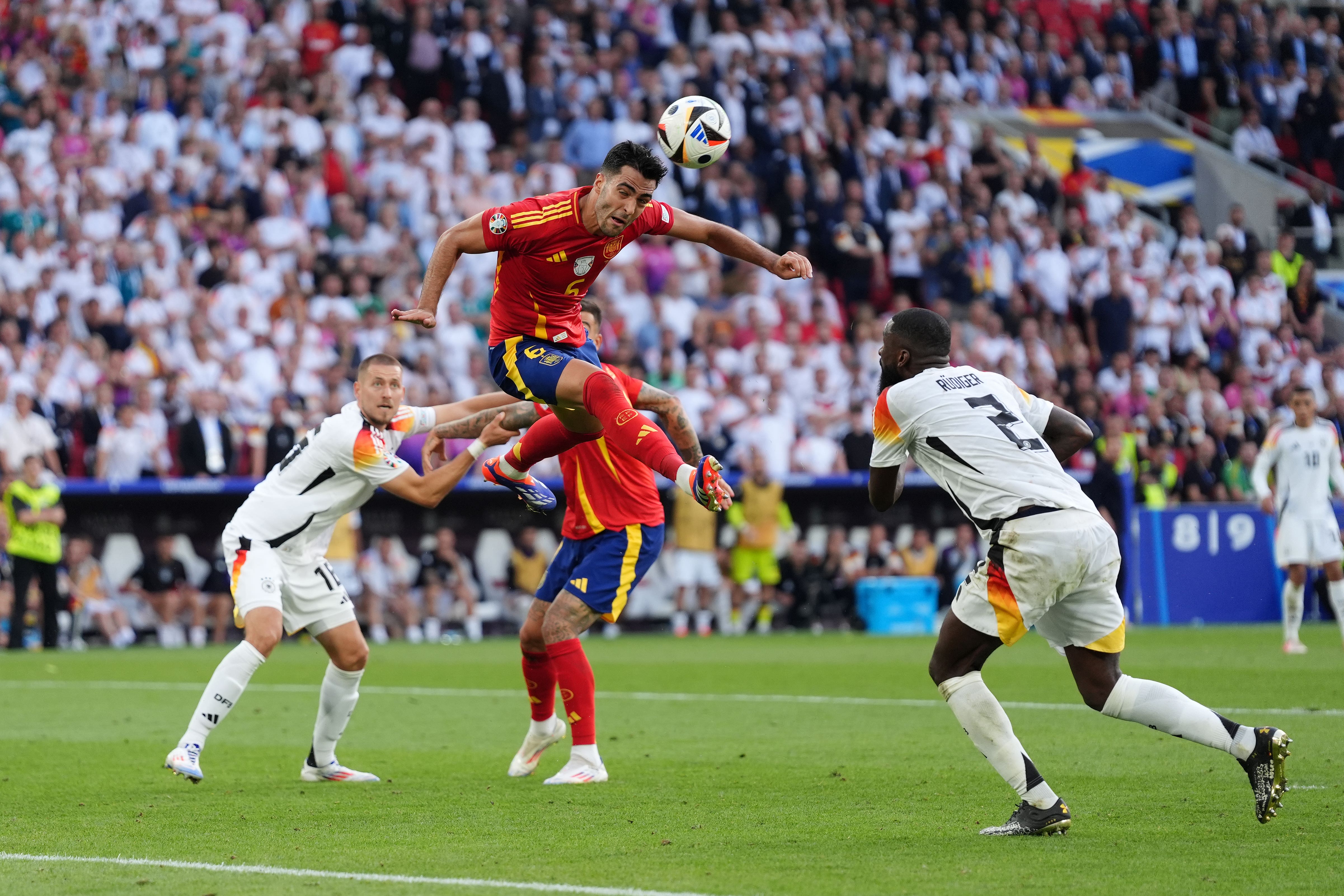 Mikel Merino’s late header won it for Spain