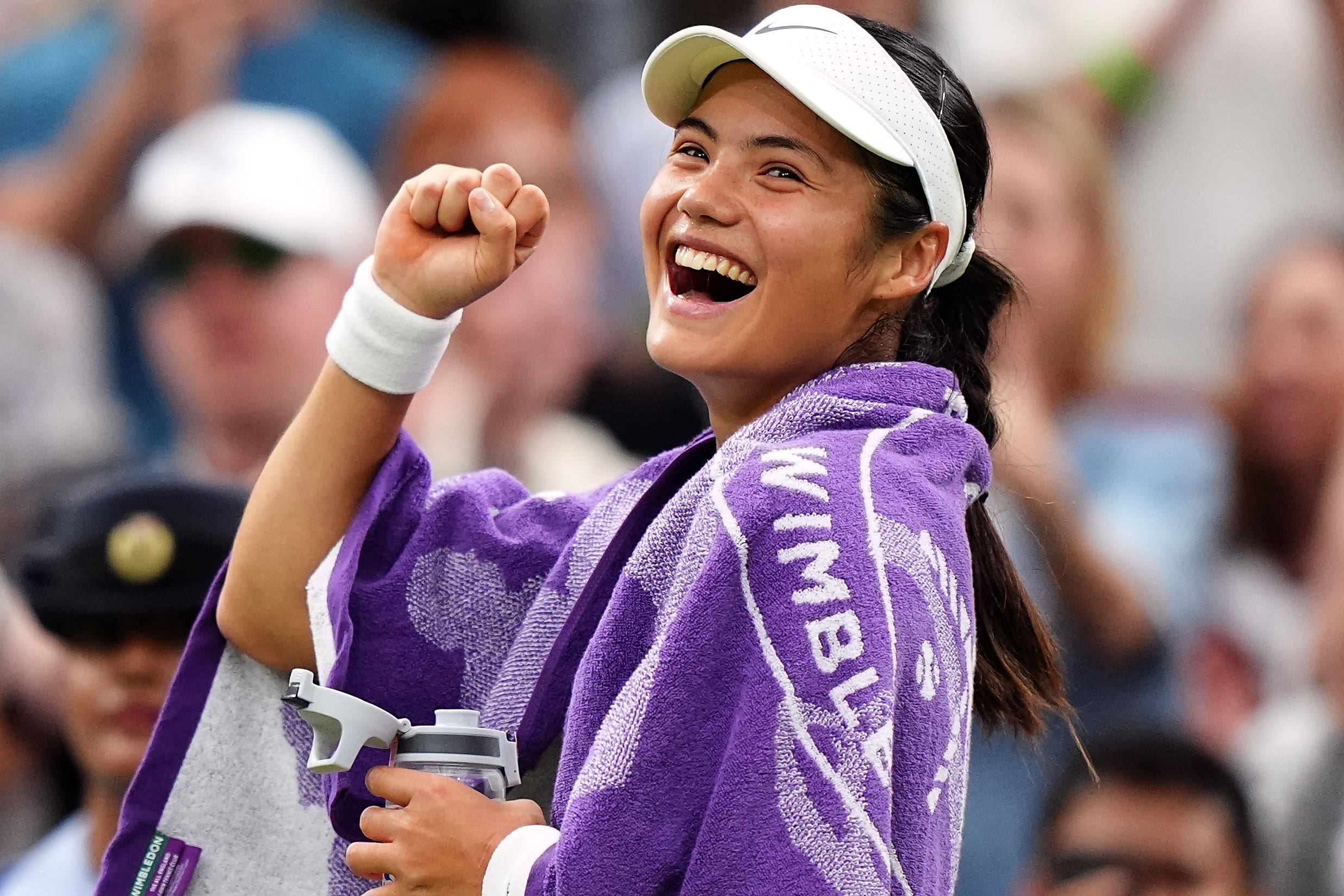 Emma Raducanu is into round four of Wimbledon (Zac Goodwin/PA)