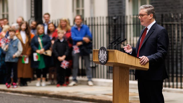 <p>Keir Starmer holds press conference at Downing Street</p>