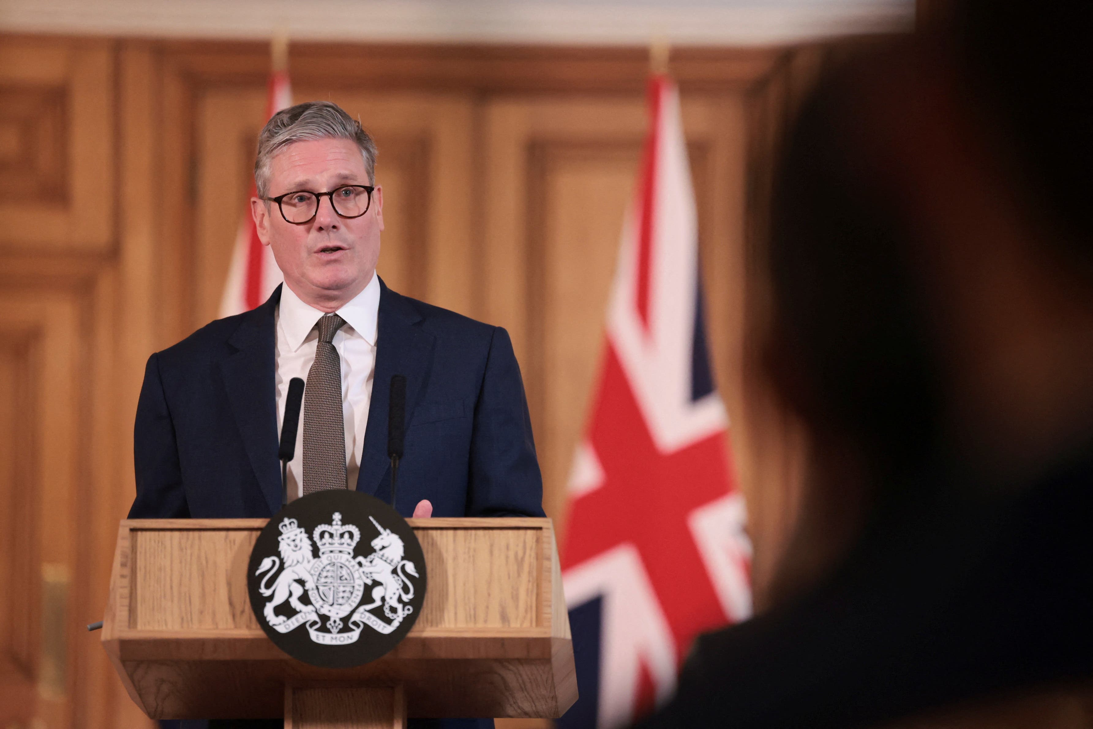 Sir Keir Starmer speaks during a press conference after his first Cabinet meeting (Claudia Greco/PA)