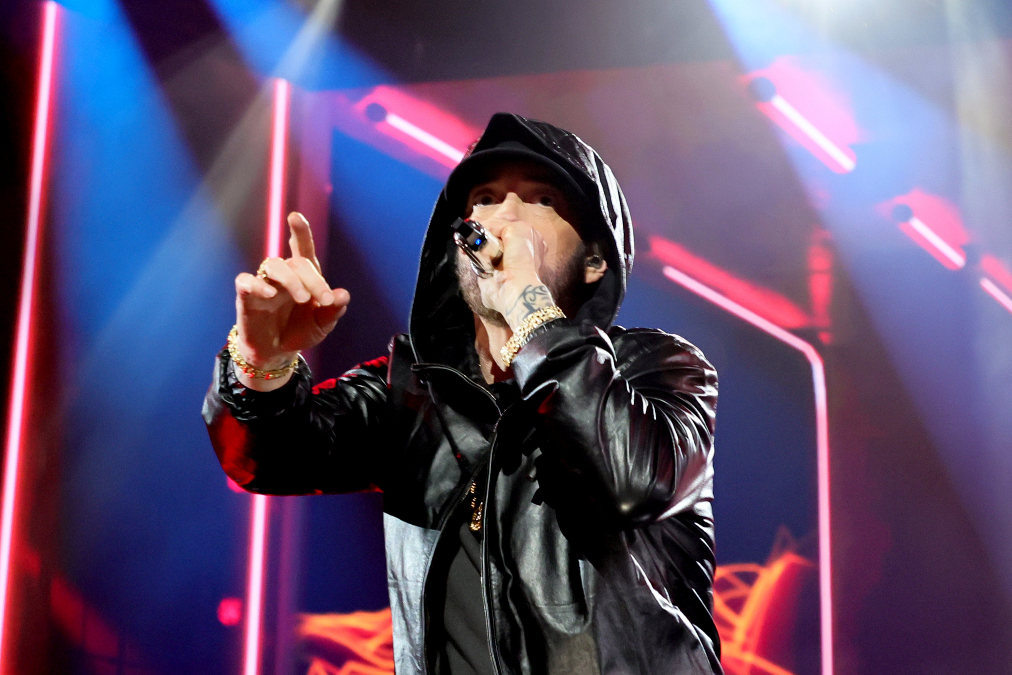 Eminem performing in 2022