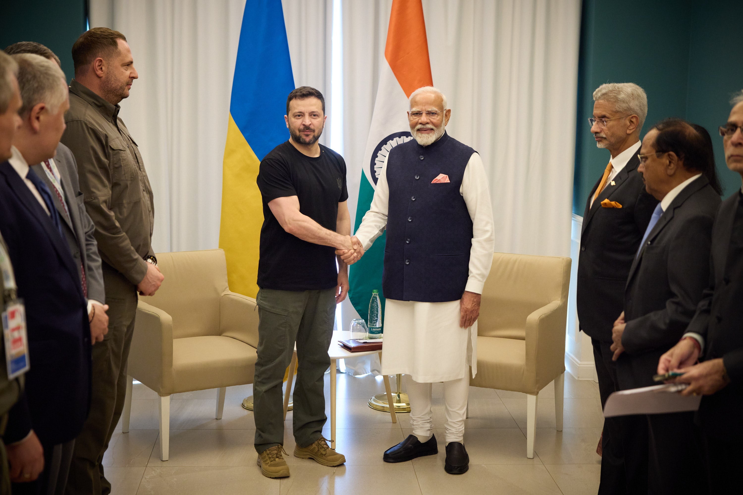 Narendra Modi met Vladimir Zelensky on the sidelines of the last G7 summit