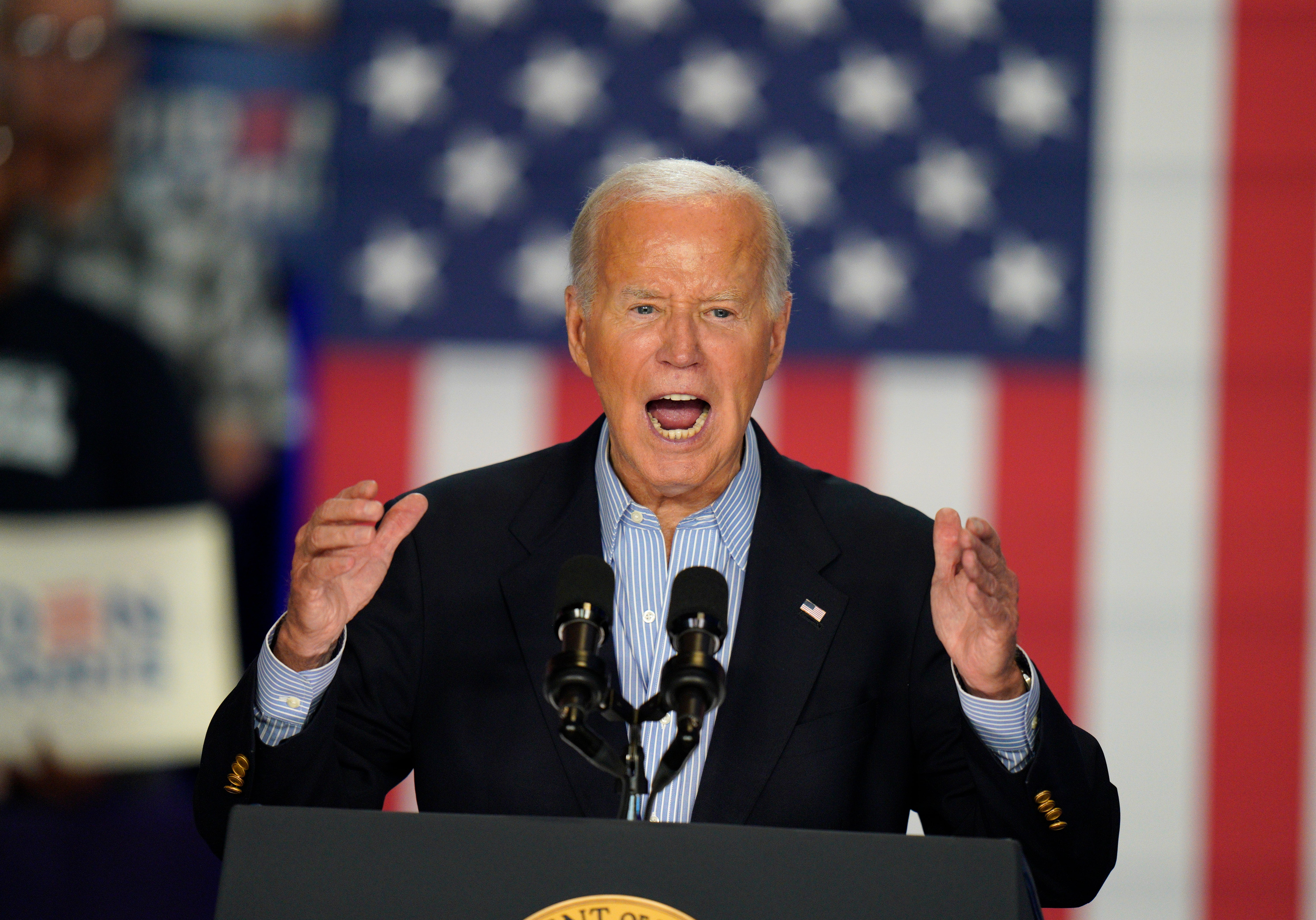 Joe Biden has repeatedly promised Democrats that he is ‘all in’ for the 2024 race despite mounting calls for him to drop out. His debate performance is getting all the attention, while Trump’s gets little