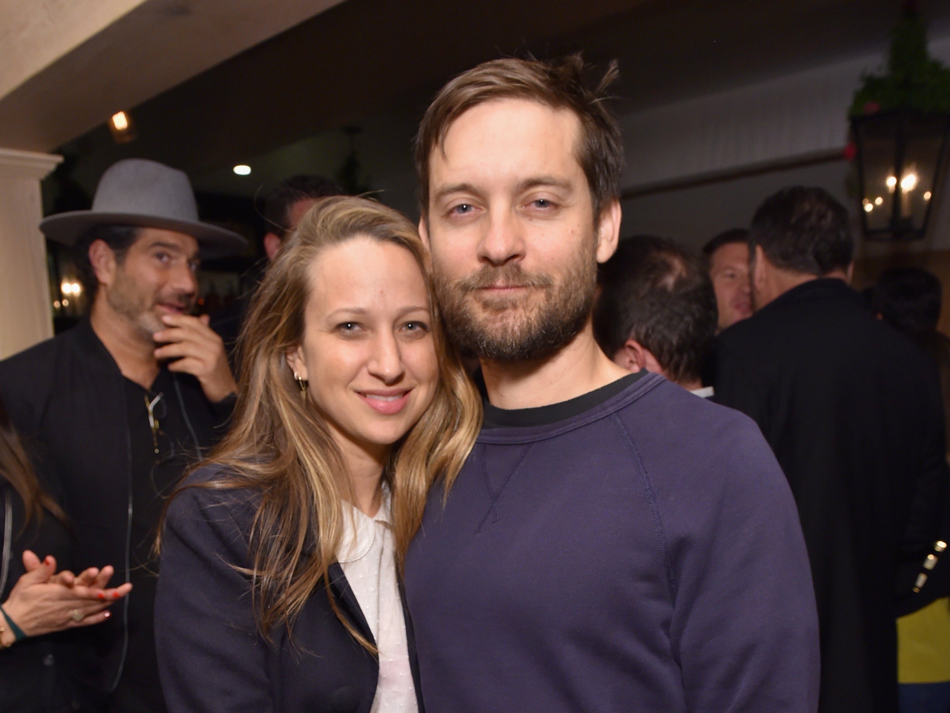 Tobey Maguire with his ex-wife, Jennifer Meyer