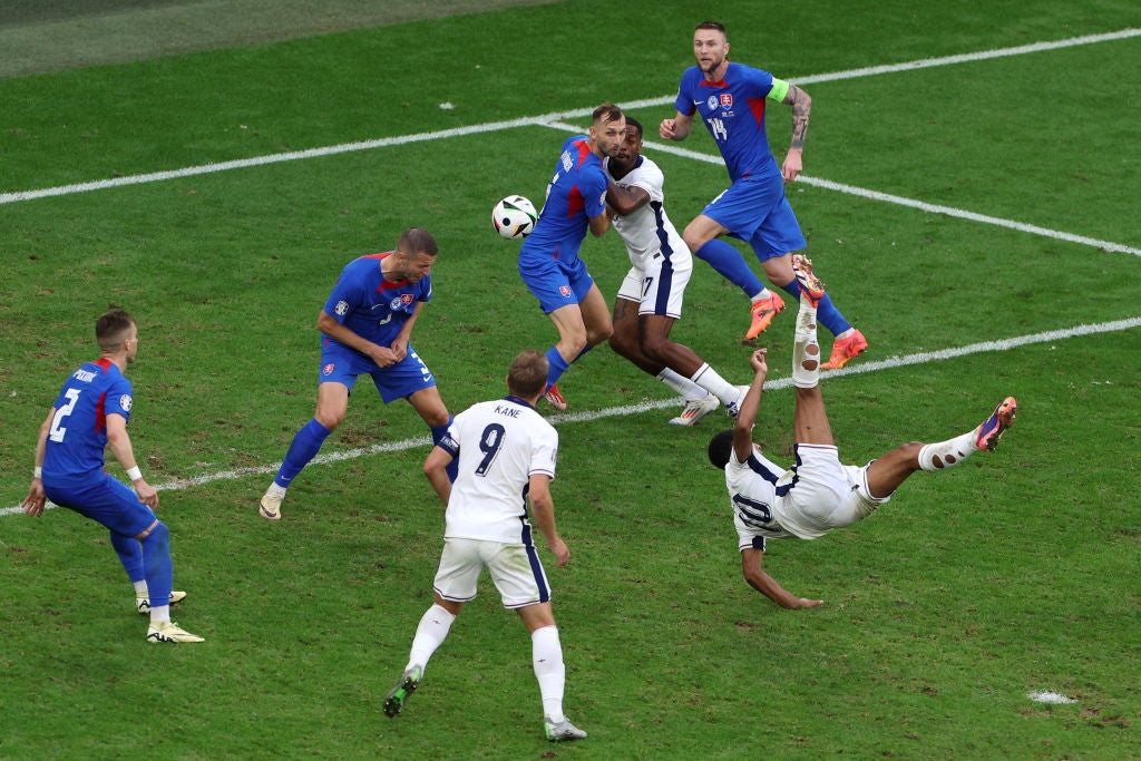 Jude Bellingham produced a spectacular equaliser for England