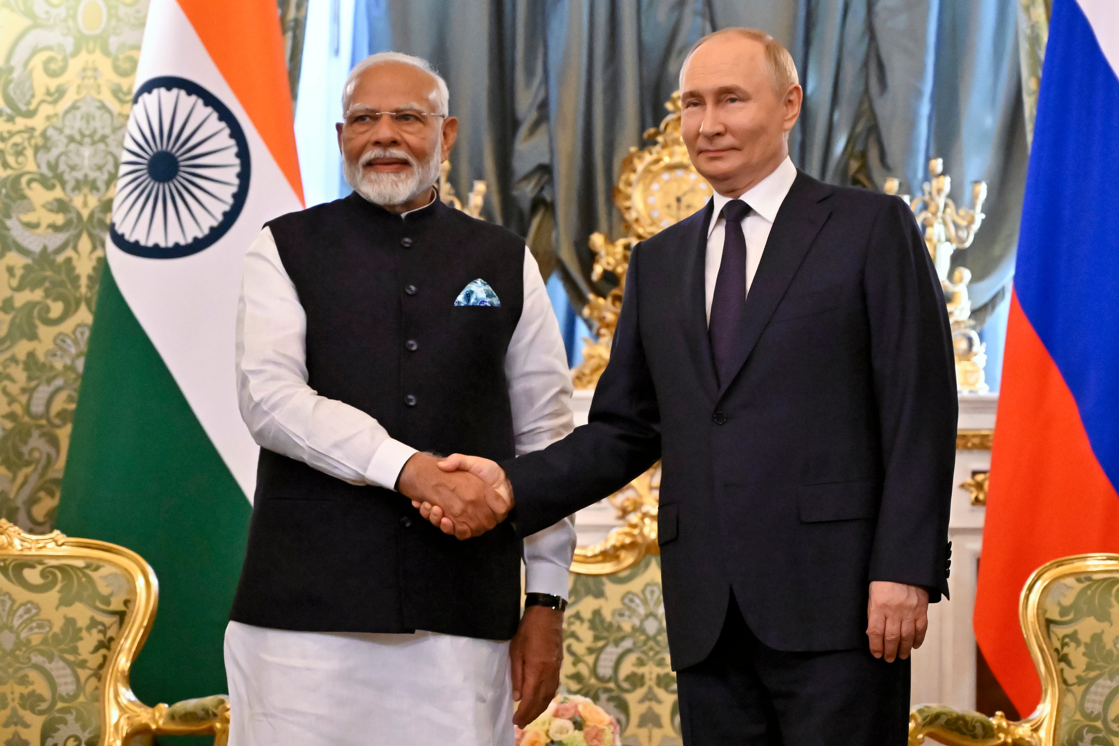 Narendra Modi meets Vladimir Putin in Moscow on 9 July 2024