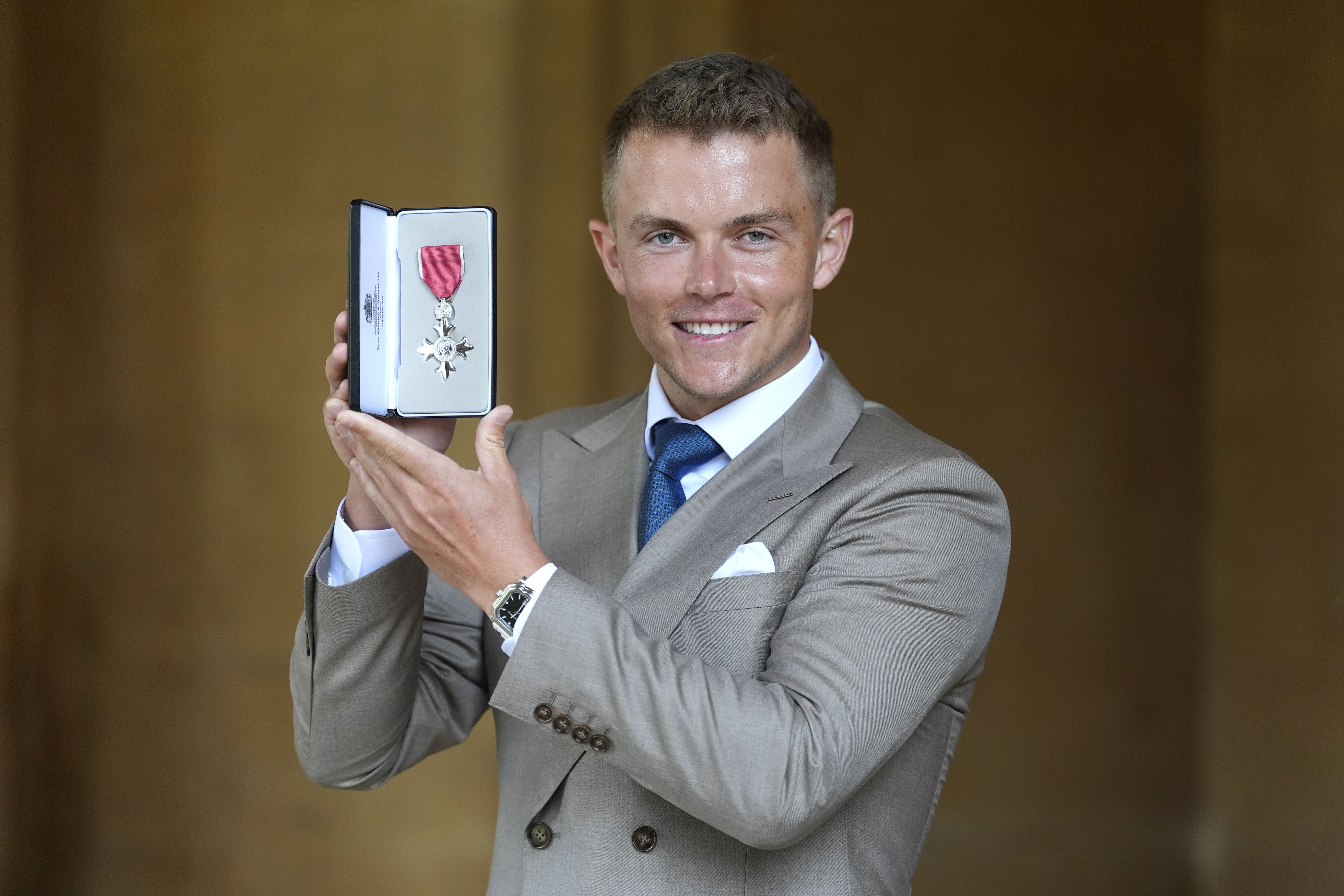 Cricketer Sam Curran was made an MBE during an investiture ceremony at Windsor Castle (Andrew Matthews/PA)