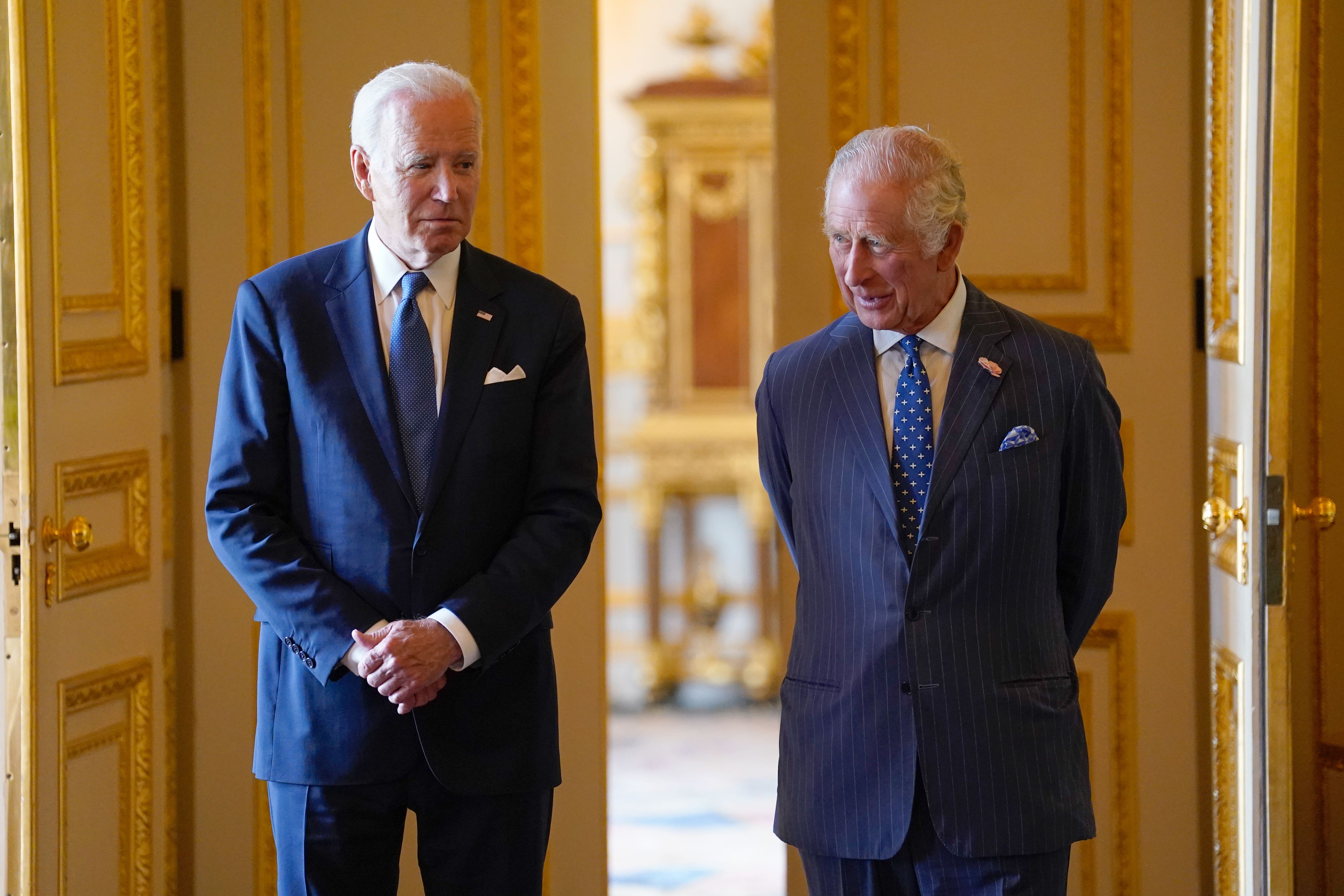 King Charles III and US President Joe Biden (Andrew Matthews/PA)