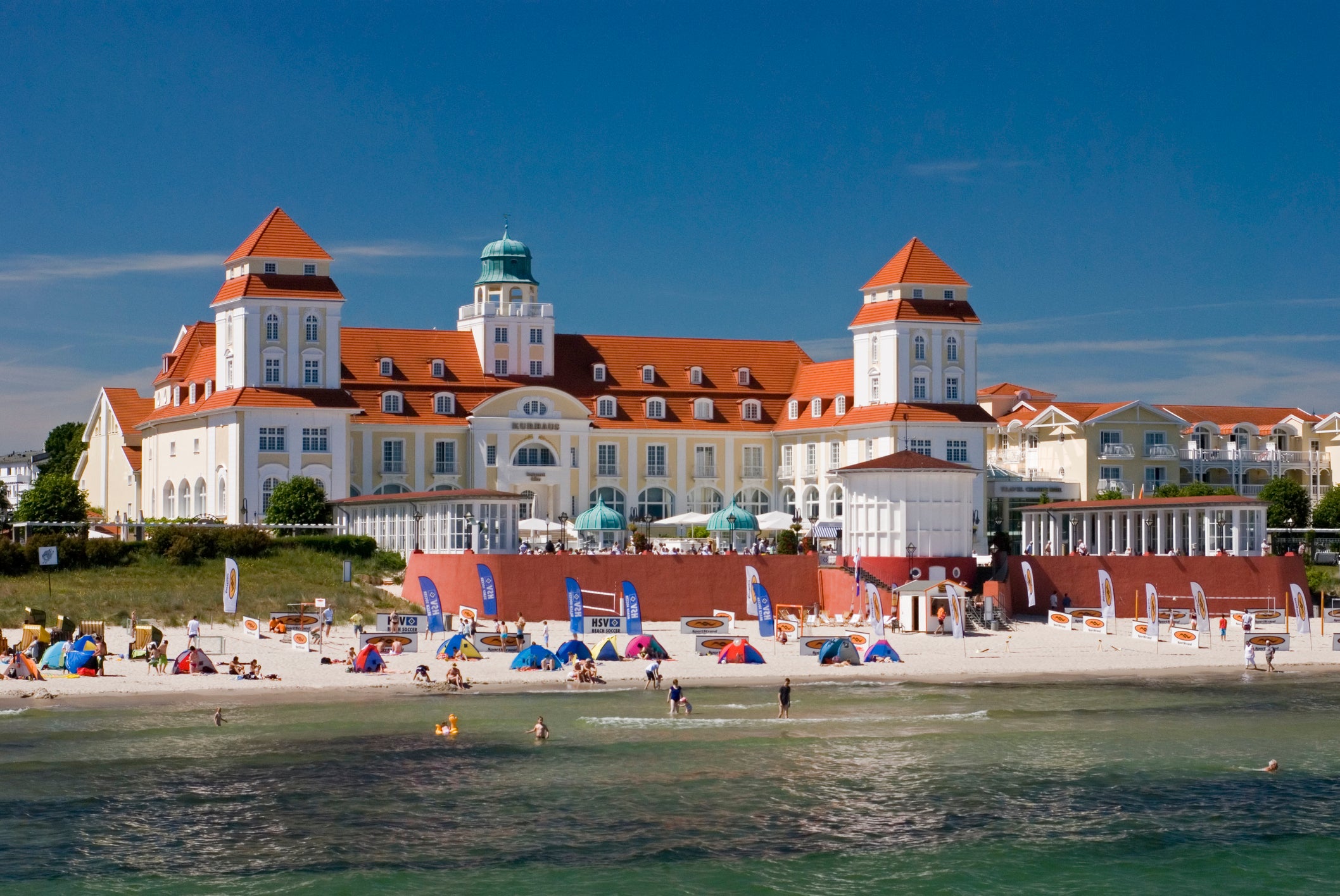 Binz is blessed with fine white sands on the Baltic Sea