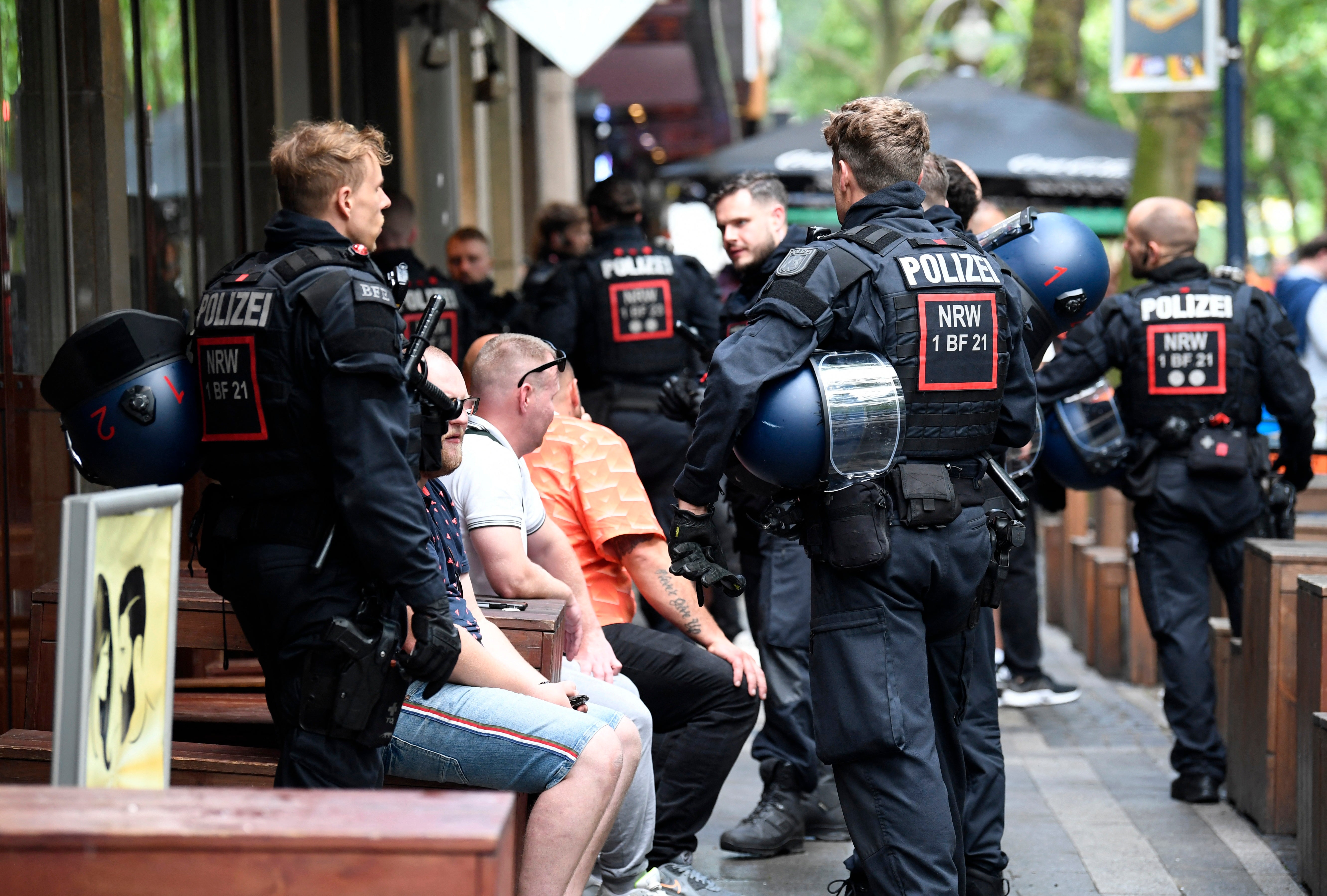 Fans gather for Netherlands v England in Dortmund