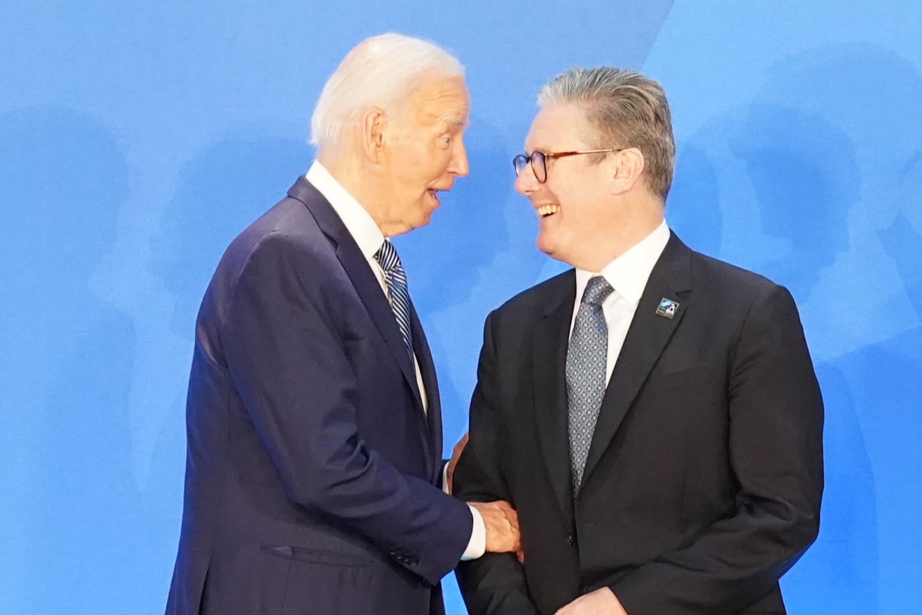 Joe Biden has met with Sir Keir Starmer at the Nato summit (Stefan Rousseau/PA)