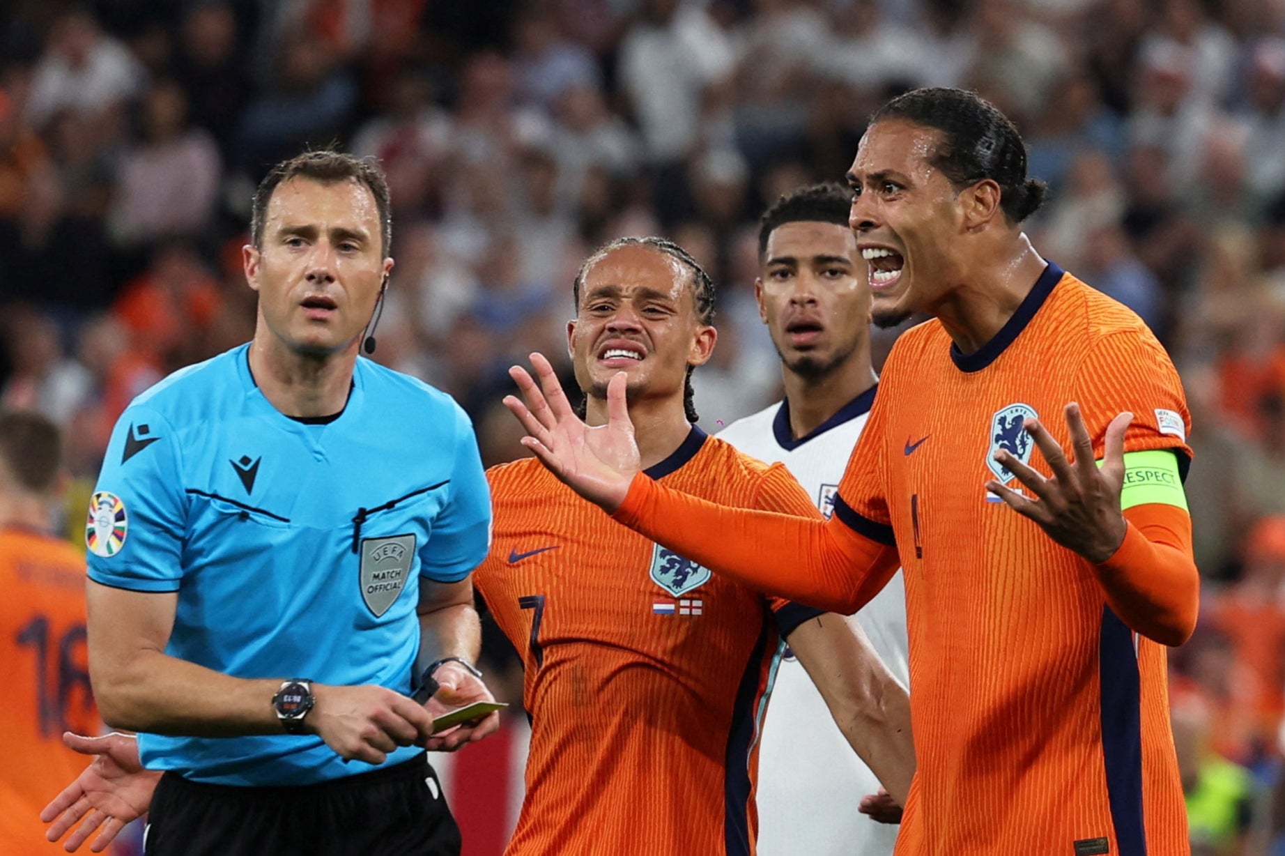 Felix Zwayer is criticised by Netherlands players after awarding England a penalty at Euro 2024