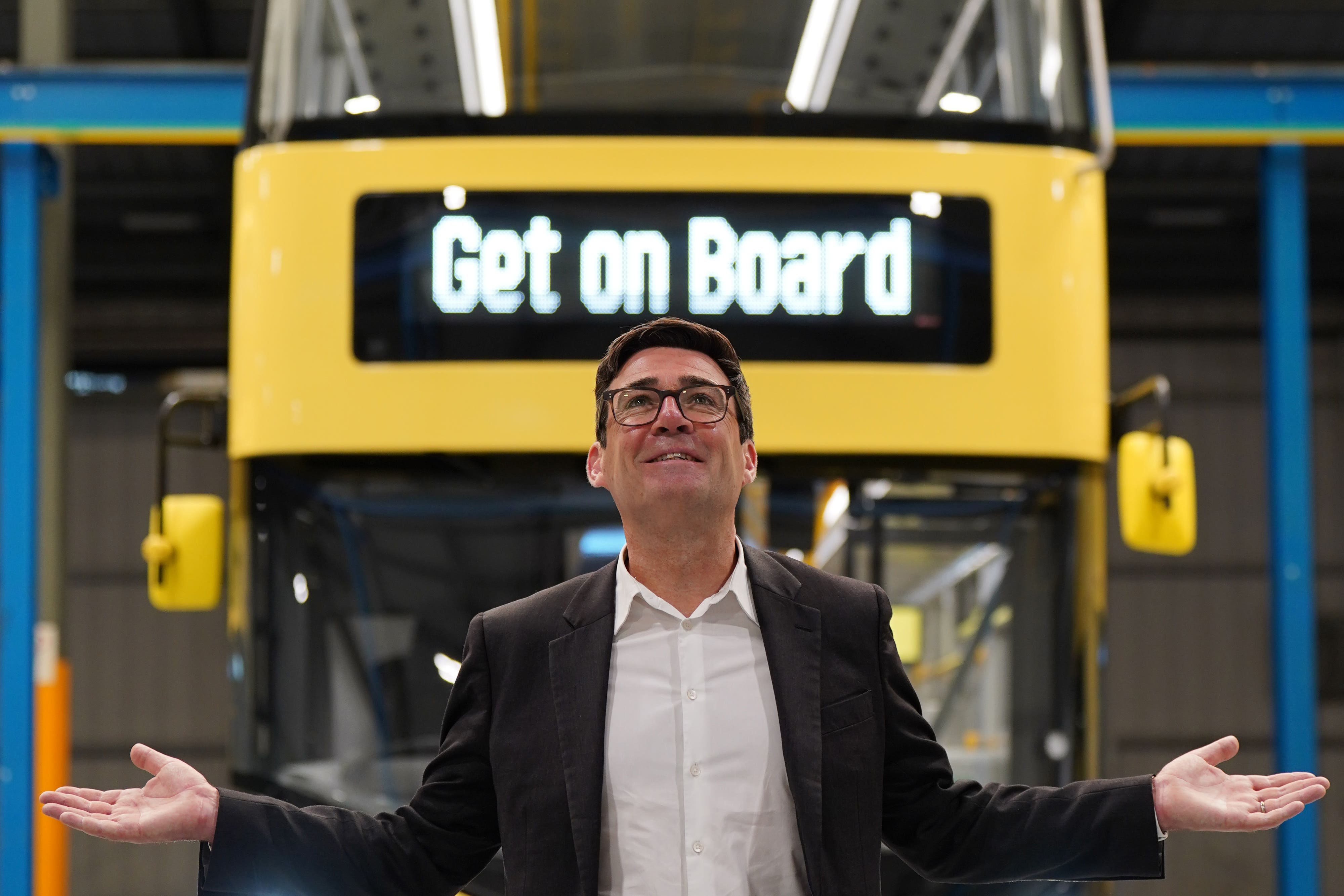 Manchester mayor Andy Burnham has championed the city’s bus franchising project (Andrew Milligan/PA)