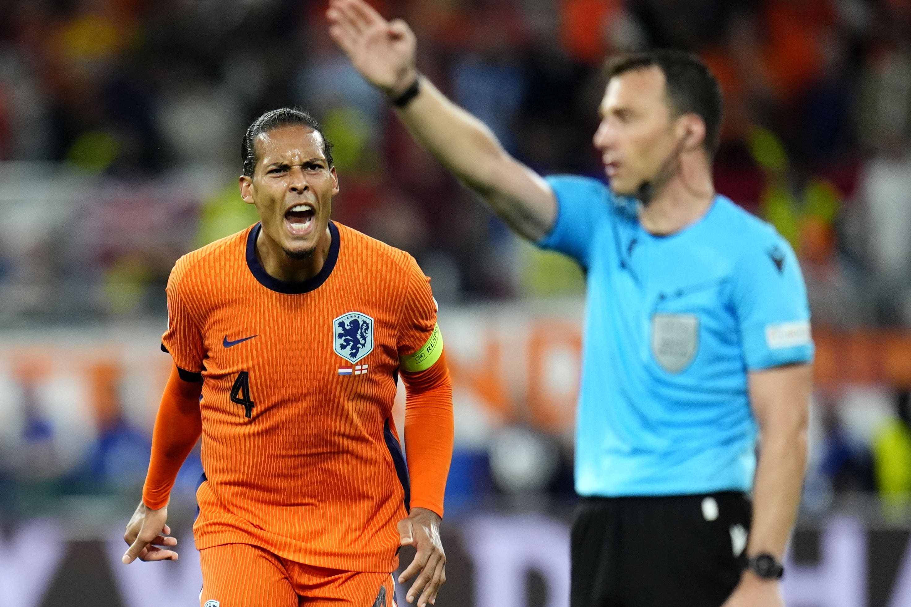 Virgil van Dijk hit out at referee Felix Zwayer (Nick Potts/PA)