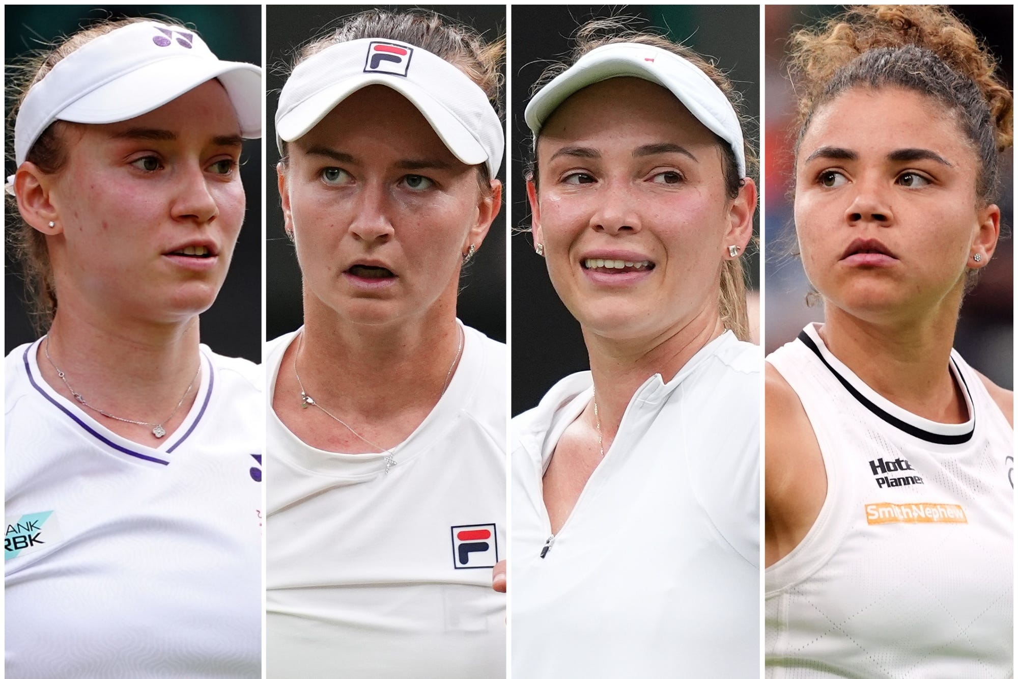 Elena Rybakina, Barbora Krejcikova, Donna Vekic and Jasmine Paolini (PA)