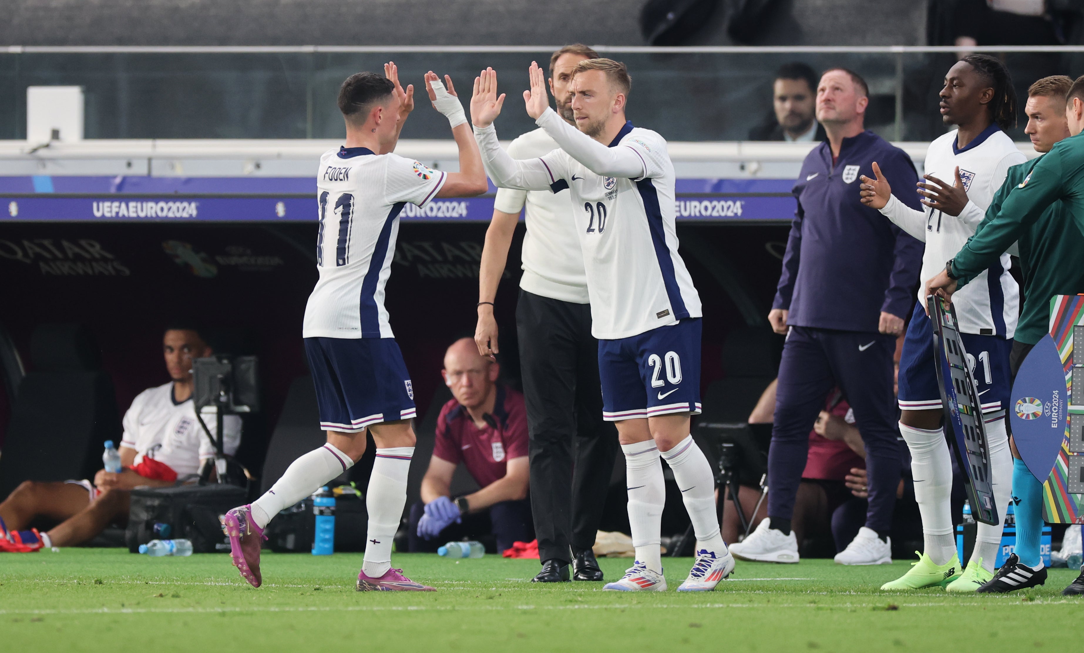 Jarrod Bowen replaced Phil Foden against Denmark