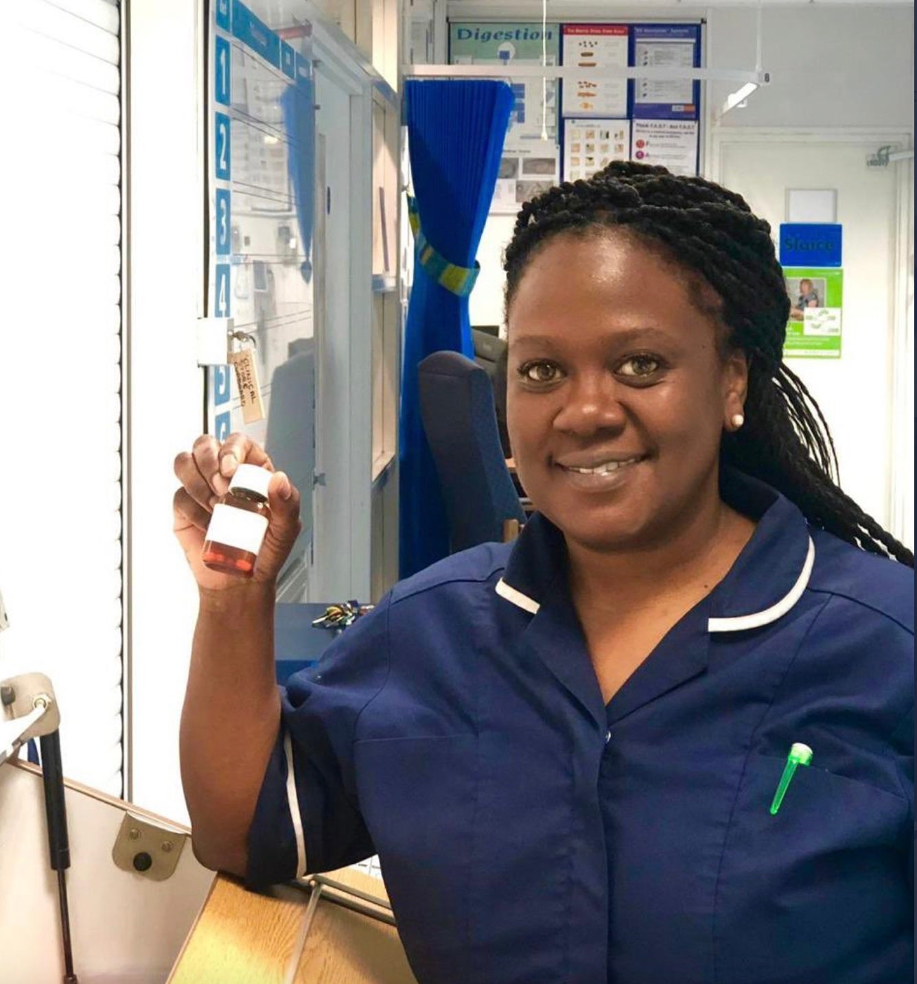 Nurse Neomi Bennett, founder of Equality for Black Nurses, on an NHS ward