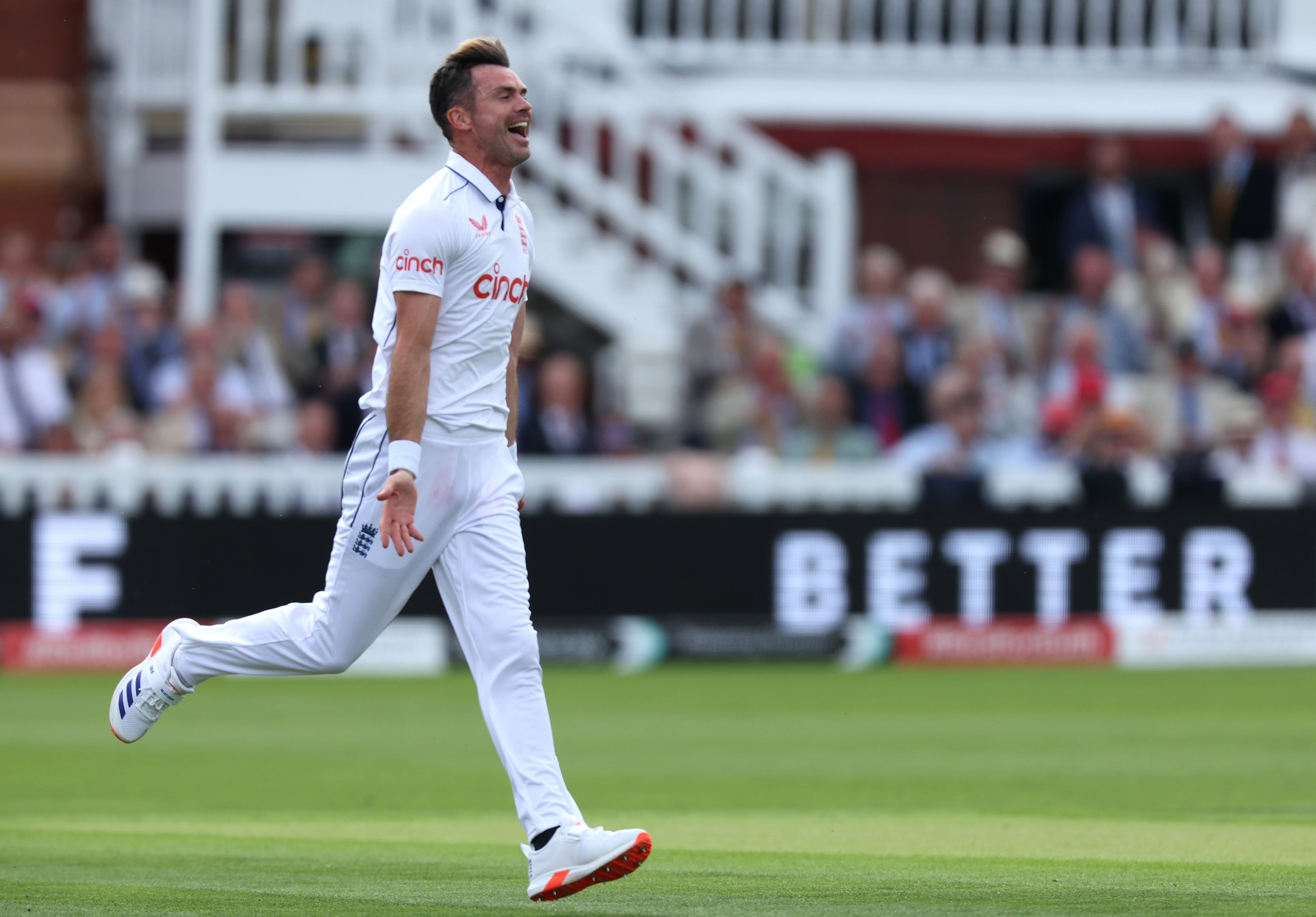 Anderson took two wickets in the West Indies’ second innings