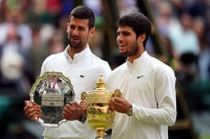 When is Carlos Alcaraz vs Novak Djokovic in the Wimbledon final?