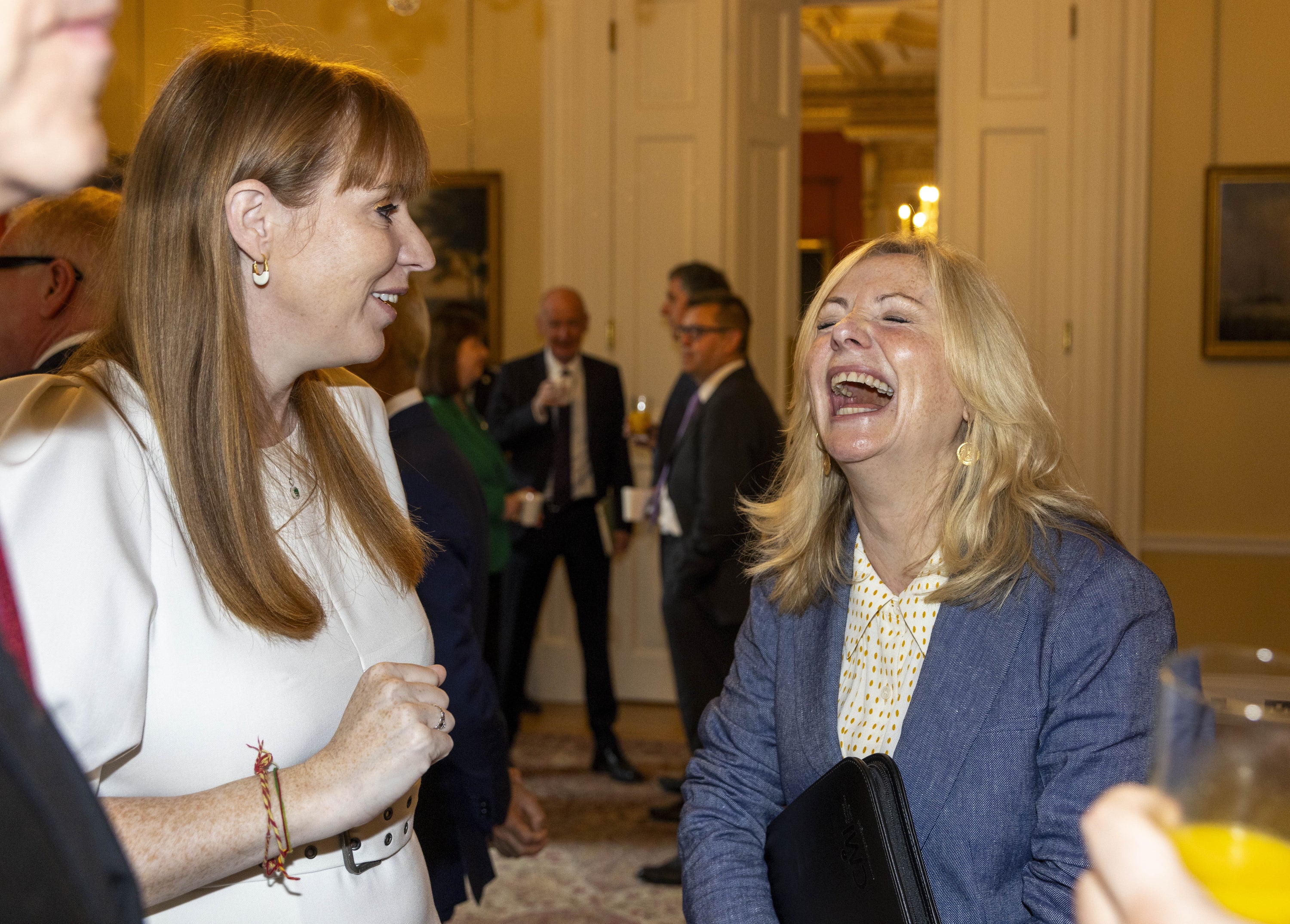 Deputy Prime Minister Angela Rayner talks with Mayor of West Yorkshire Tracy Brabin during a meeting in Number 10 Downing Street (Ian Vogler/Daily Mirror)