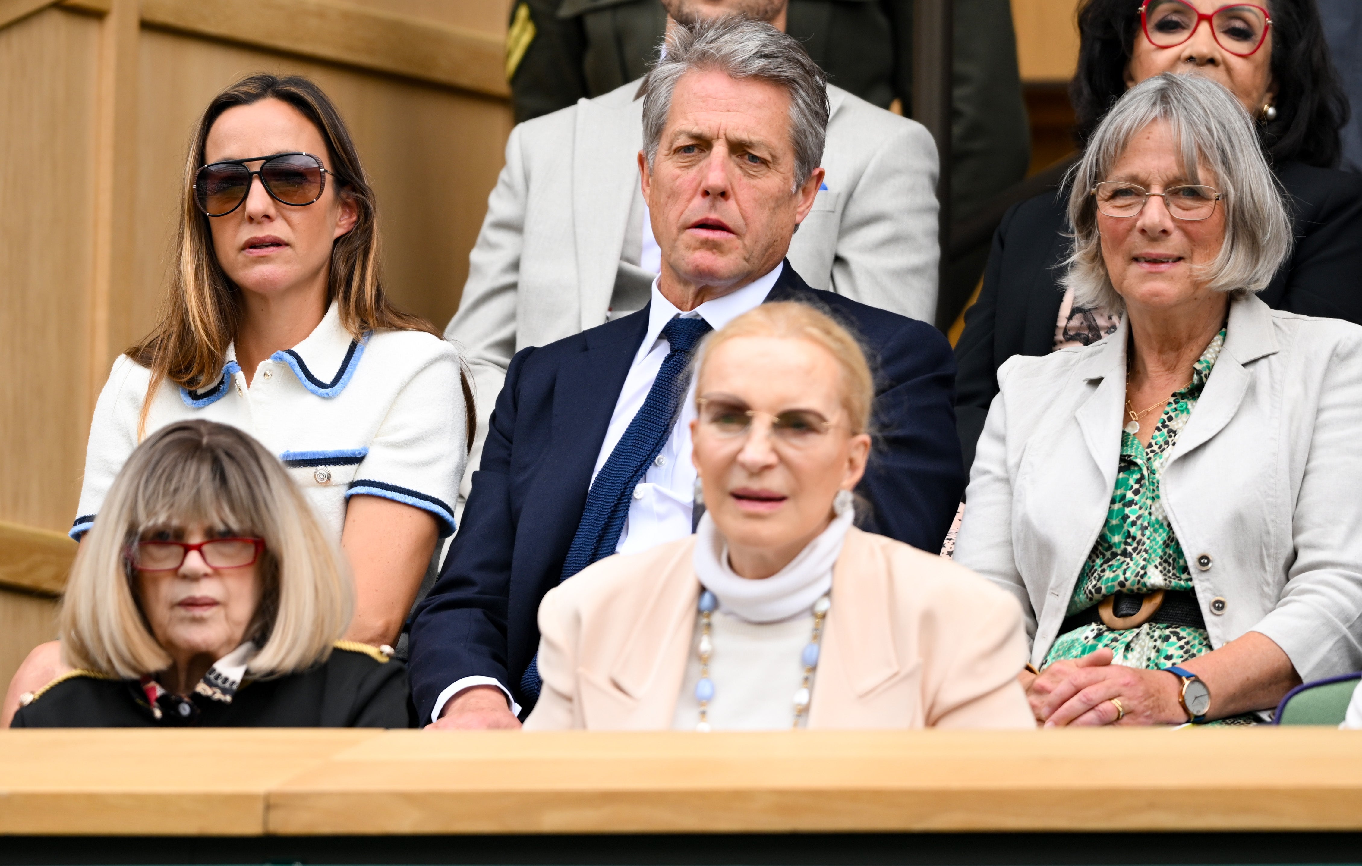 The actor looked deep in concentration as he watched events unfold on day 12 of the tournament