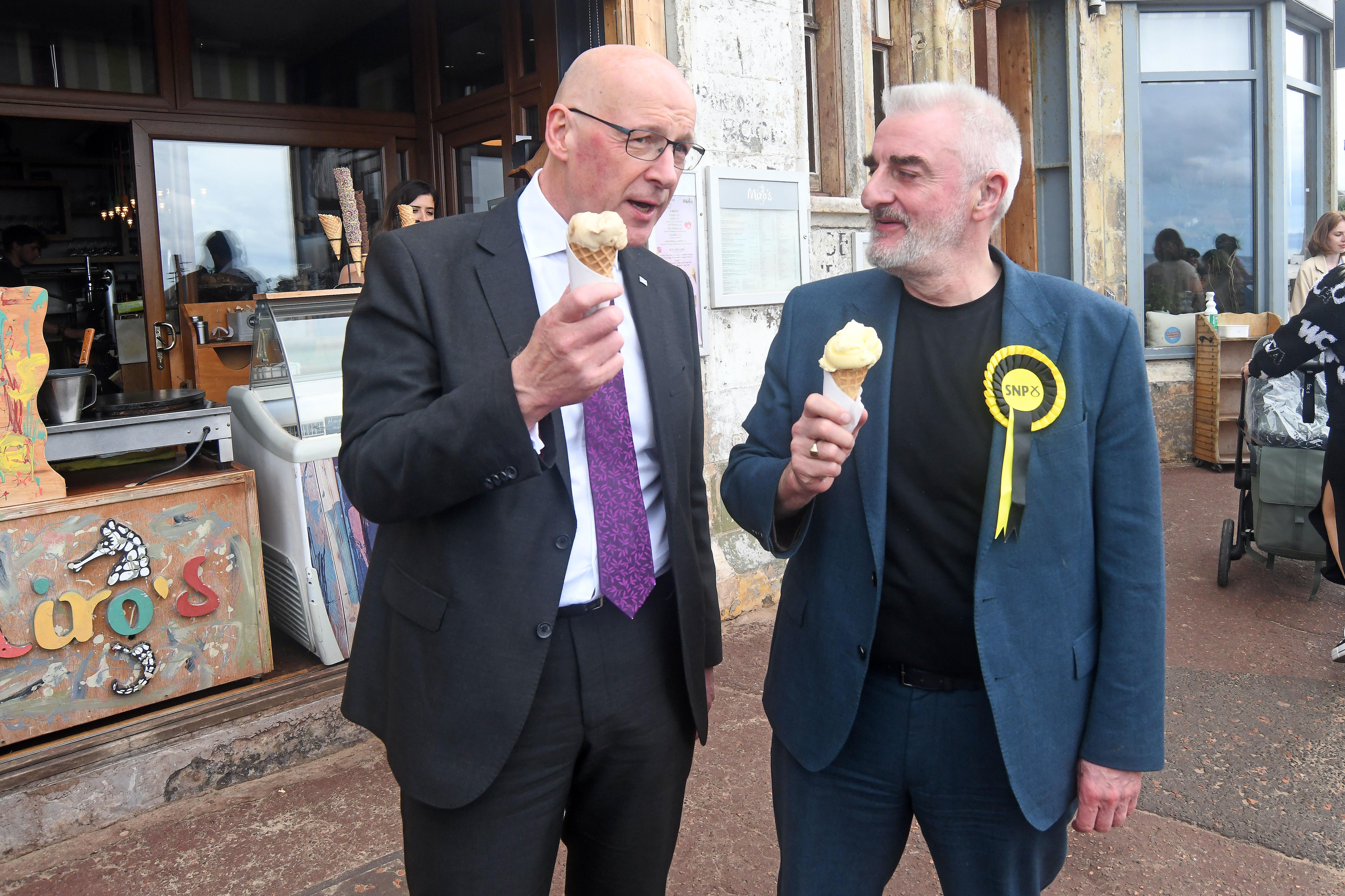 Tommy Sheppard (right) lost his seat to Labour last week (Michael Boyd/PA)