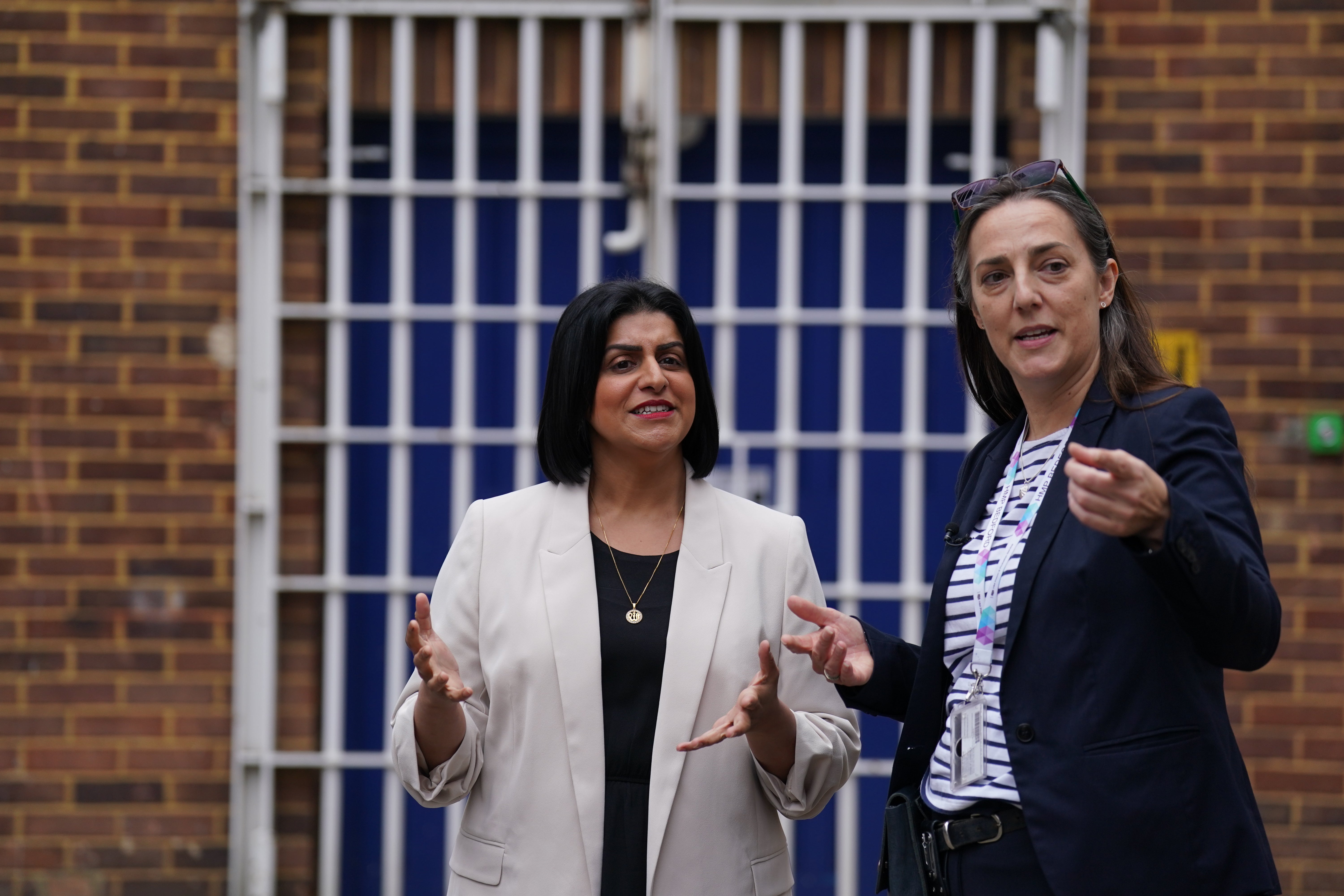 Justice secretary Shabana Mahmoud, left, has announced emergency measures to prison ease overcrowding