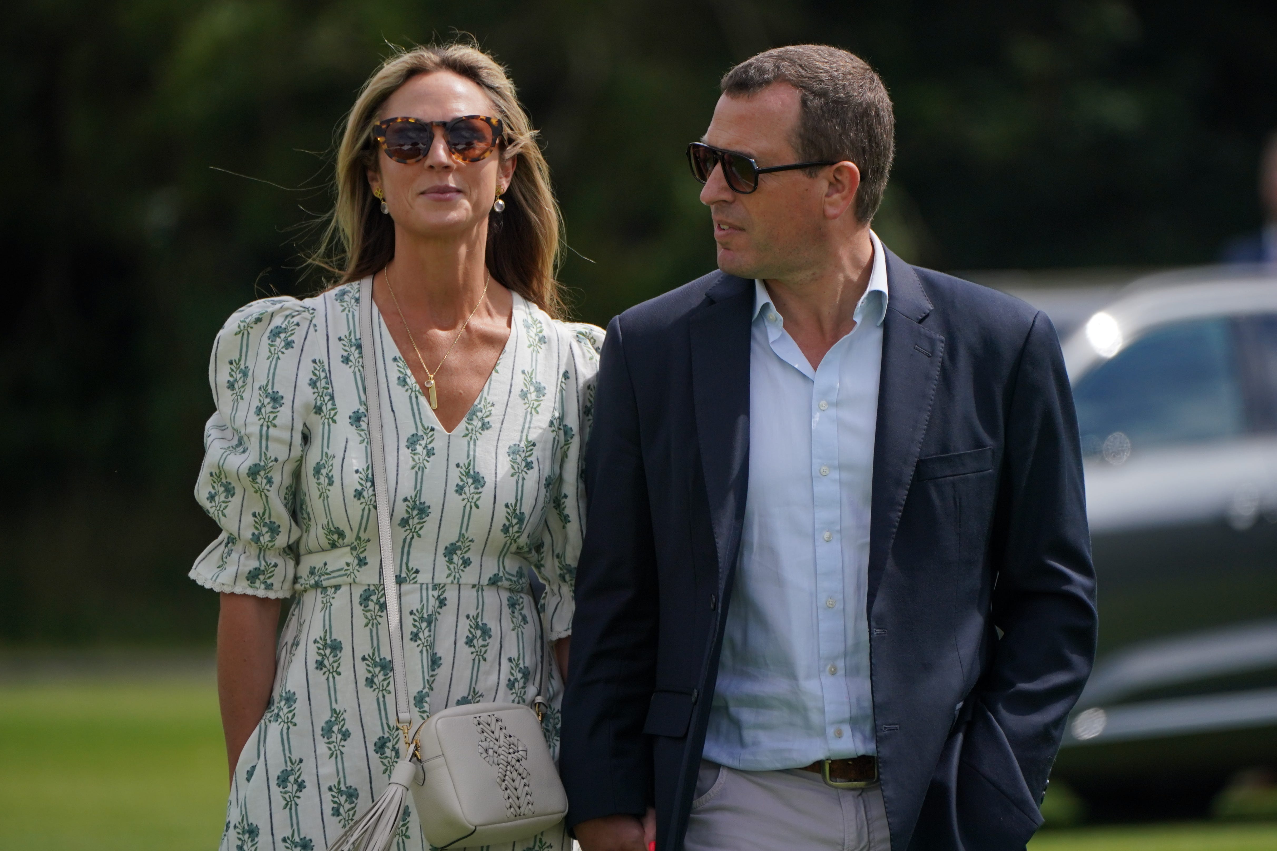 Peter Phillips and Harriet Sperling during the Out-Sourcing Inc Royal Charity Polo Cup (Jonathan Brady/PA)