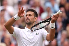 Why is Novak Djokovic celebrating by playing the violin at Wimbledon?