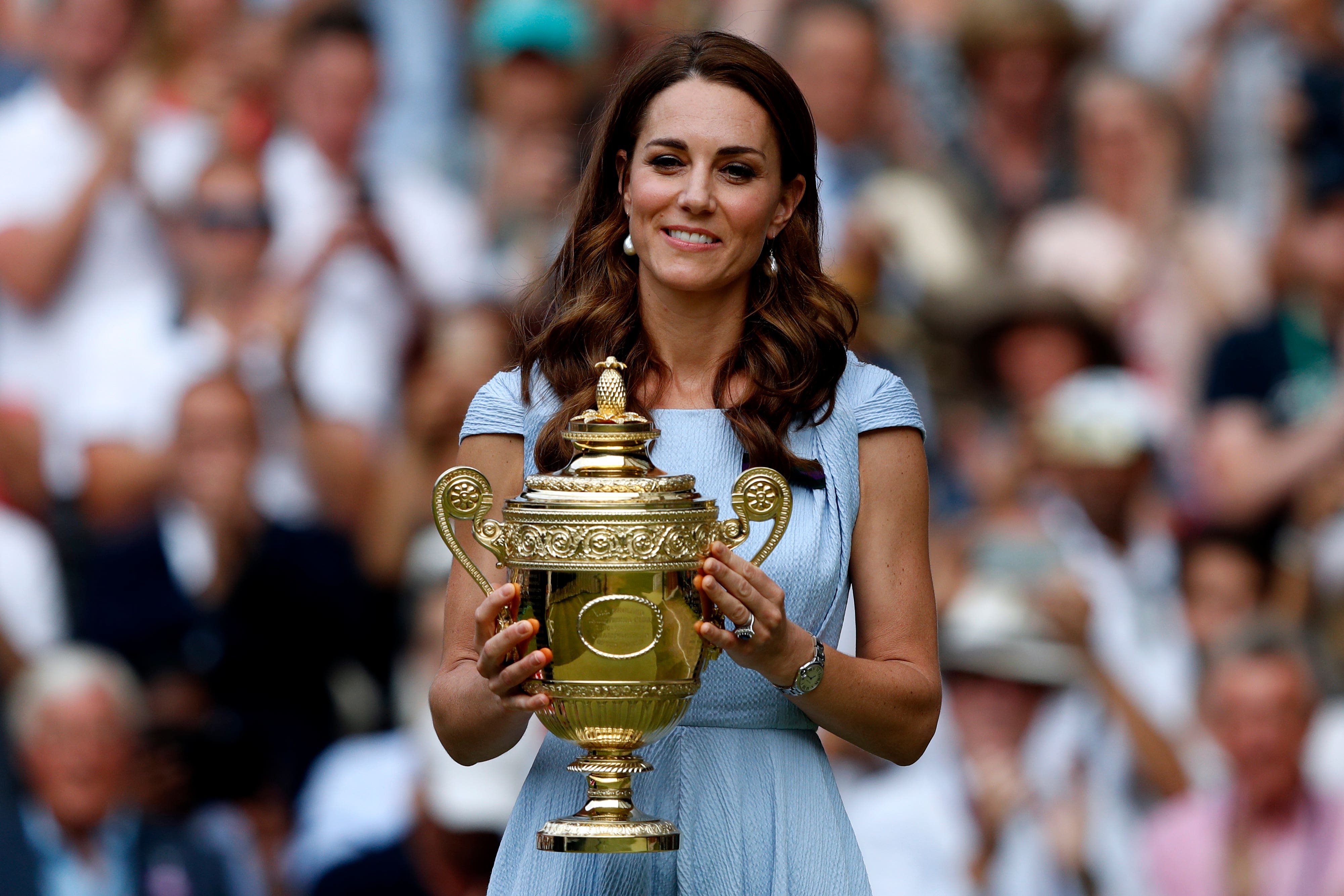 Kate will present the trophy to the men’s singles champion at Wimbledon (Adrian Dennis/Pool)