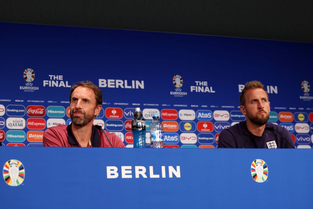 Captain Harry Kane with Southgate