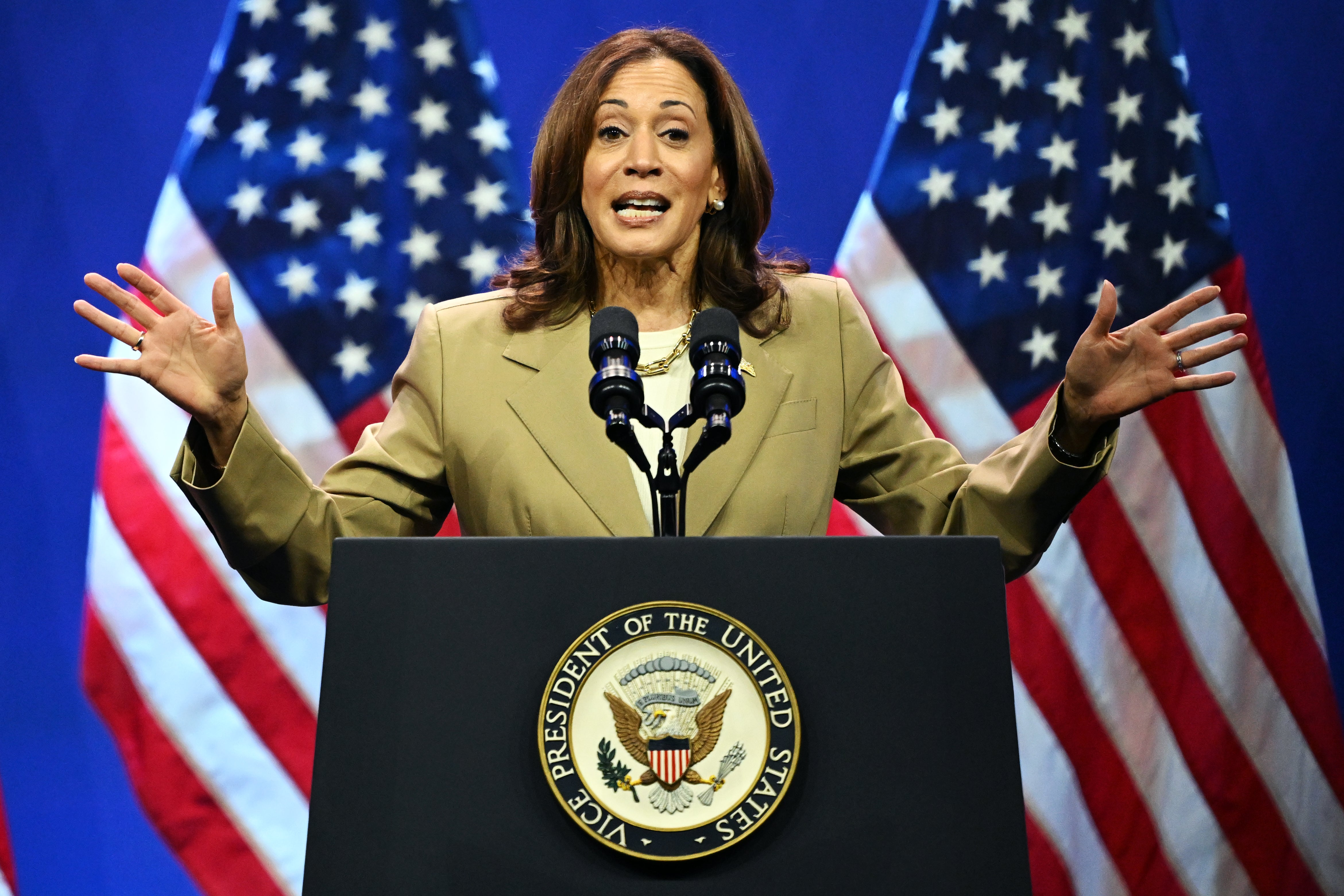 A new poll shows Vice President Kamala Harris outperforming Joe Biden in Pennsylvania and Virginia