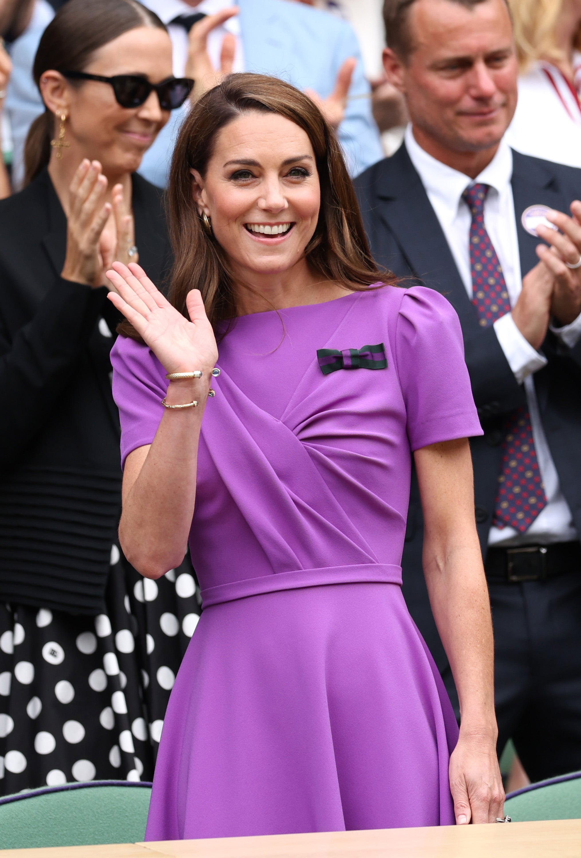 The Princess of Wales was welcomed to Wimbledon with a standing ovation.