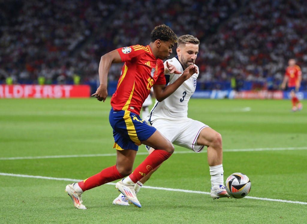 Luke Shaw justified his inclusion in the first half, but lost Yamal when England conceded