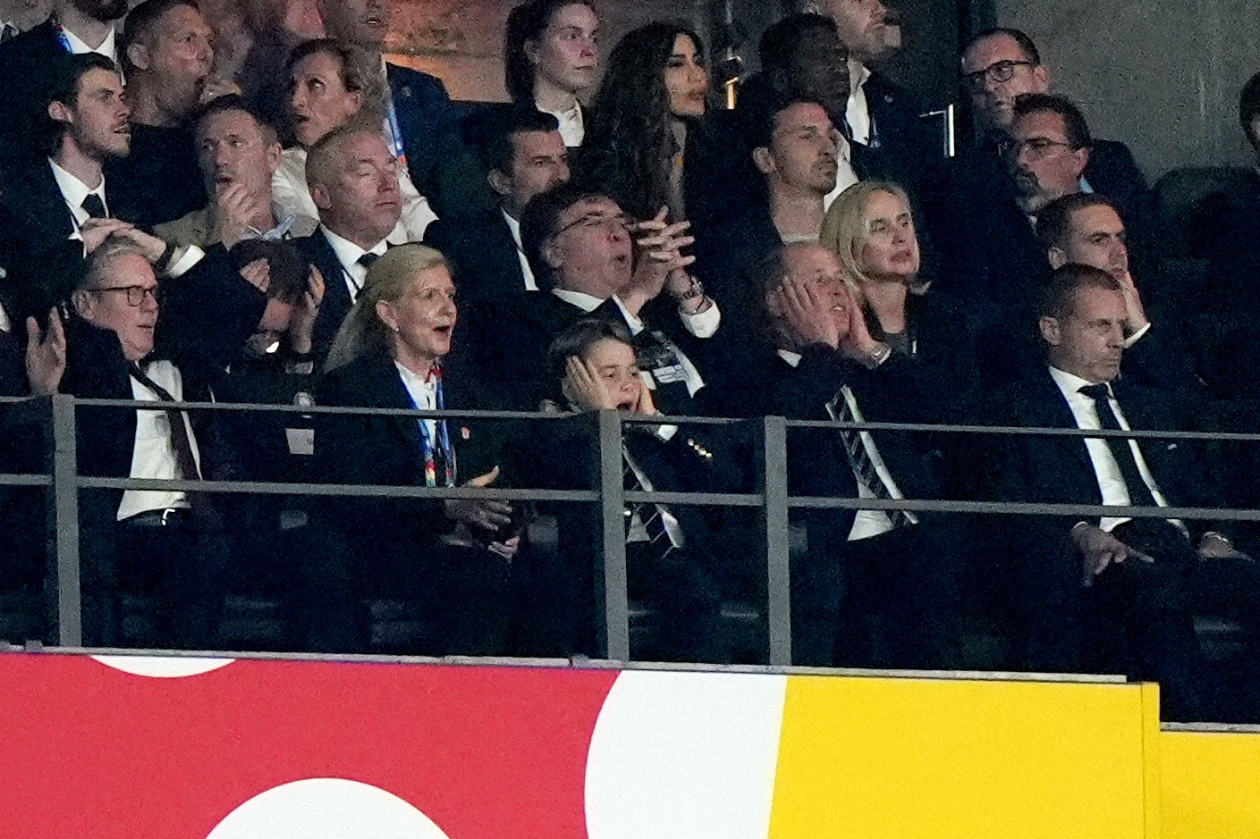 Prince George was seen gasping during the final in Berlin