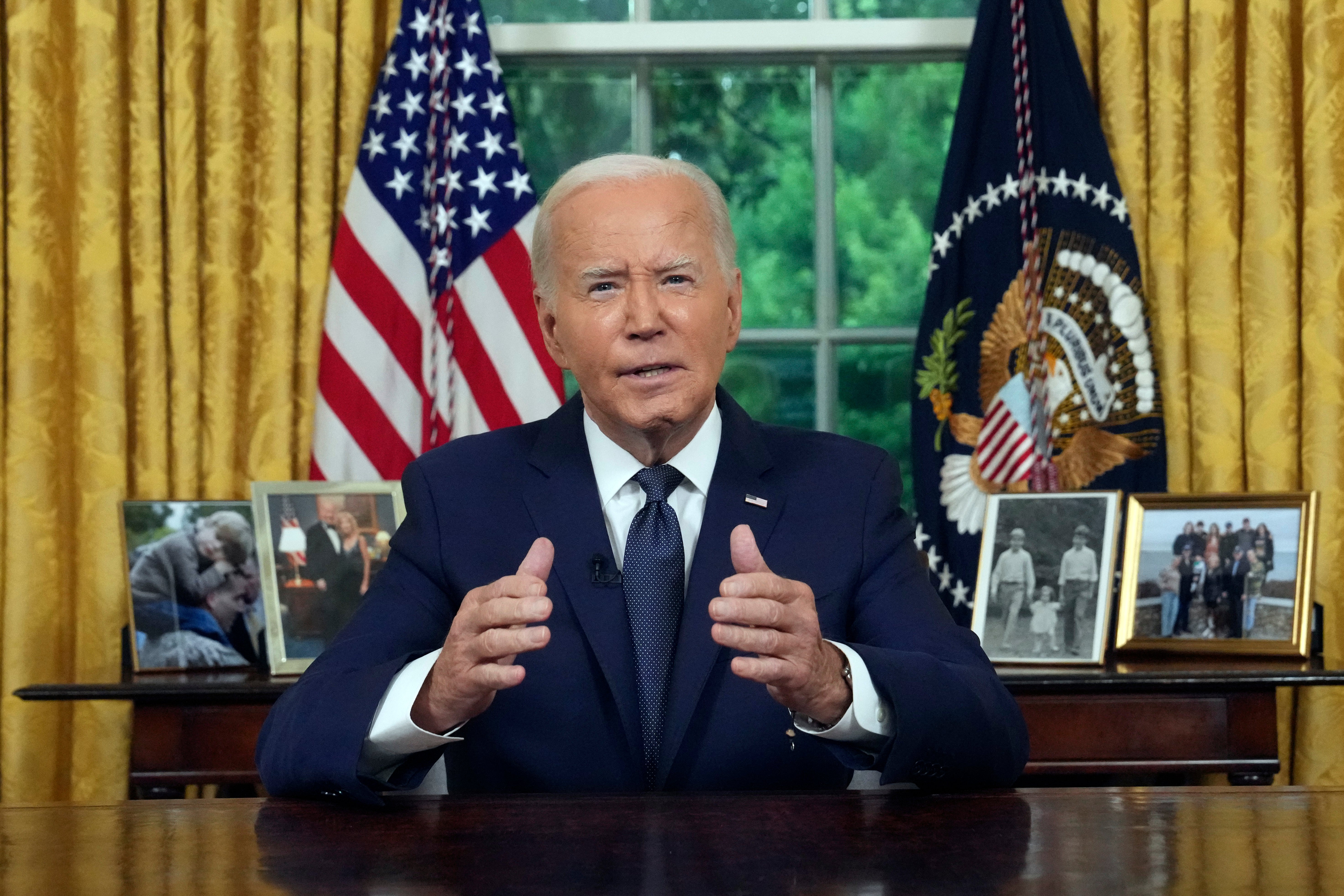 Joe Biden addresses the nation after the attempted assassination of the former president Donald Trump