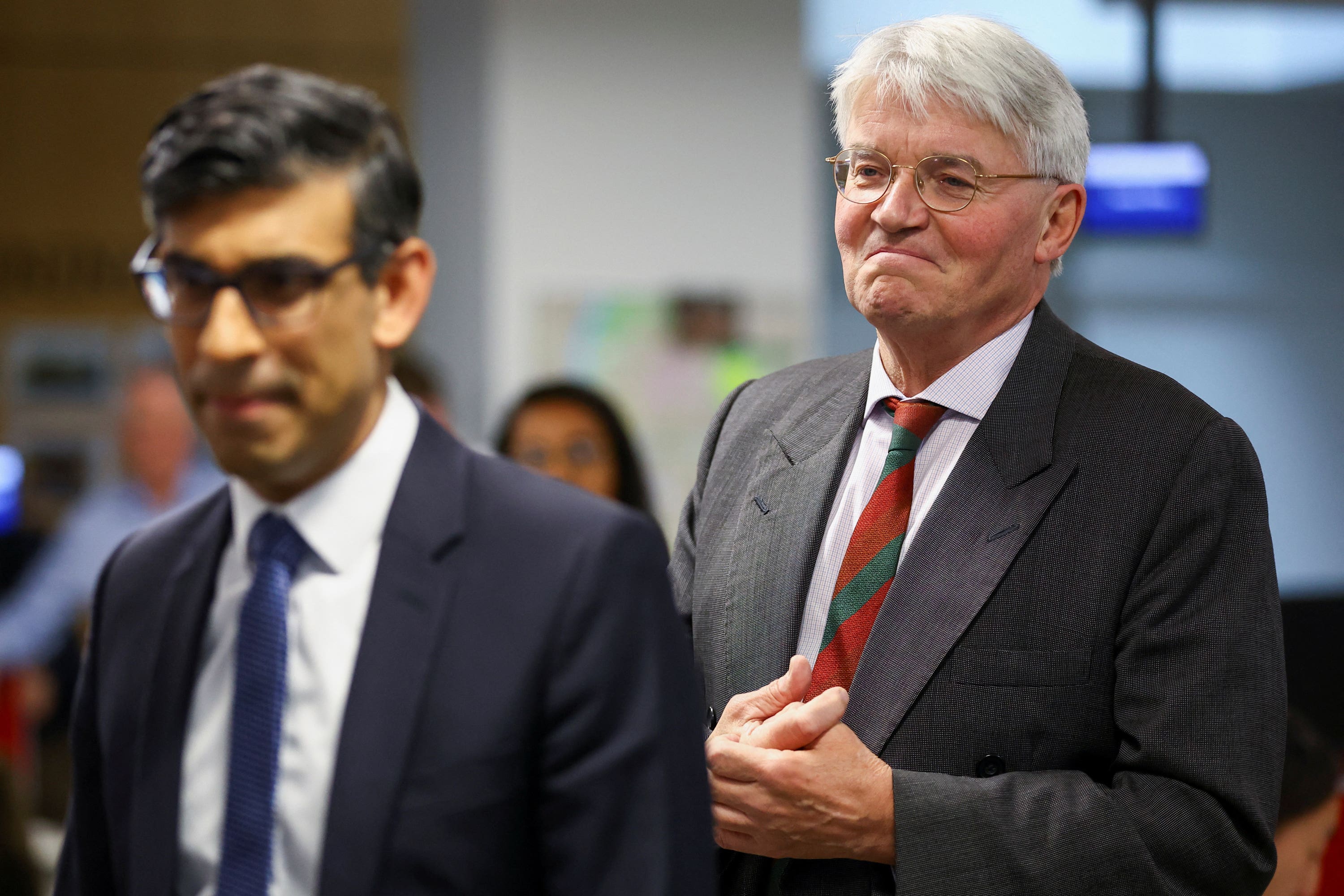 Andrew Mitchell, right, believes Rishi Sunak should remain Tory leader until November (Hannah McKay/PA)