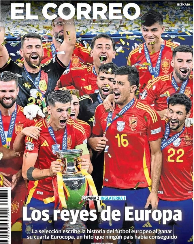 El Correo declared Spain’s team the Kings of Europe