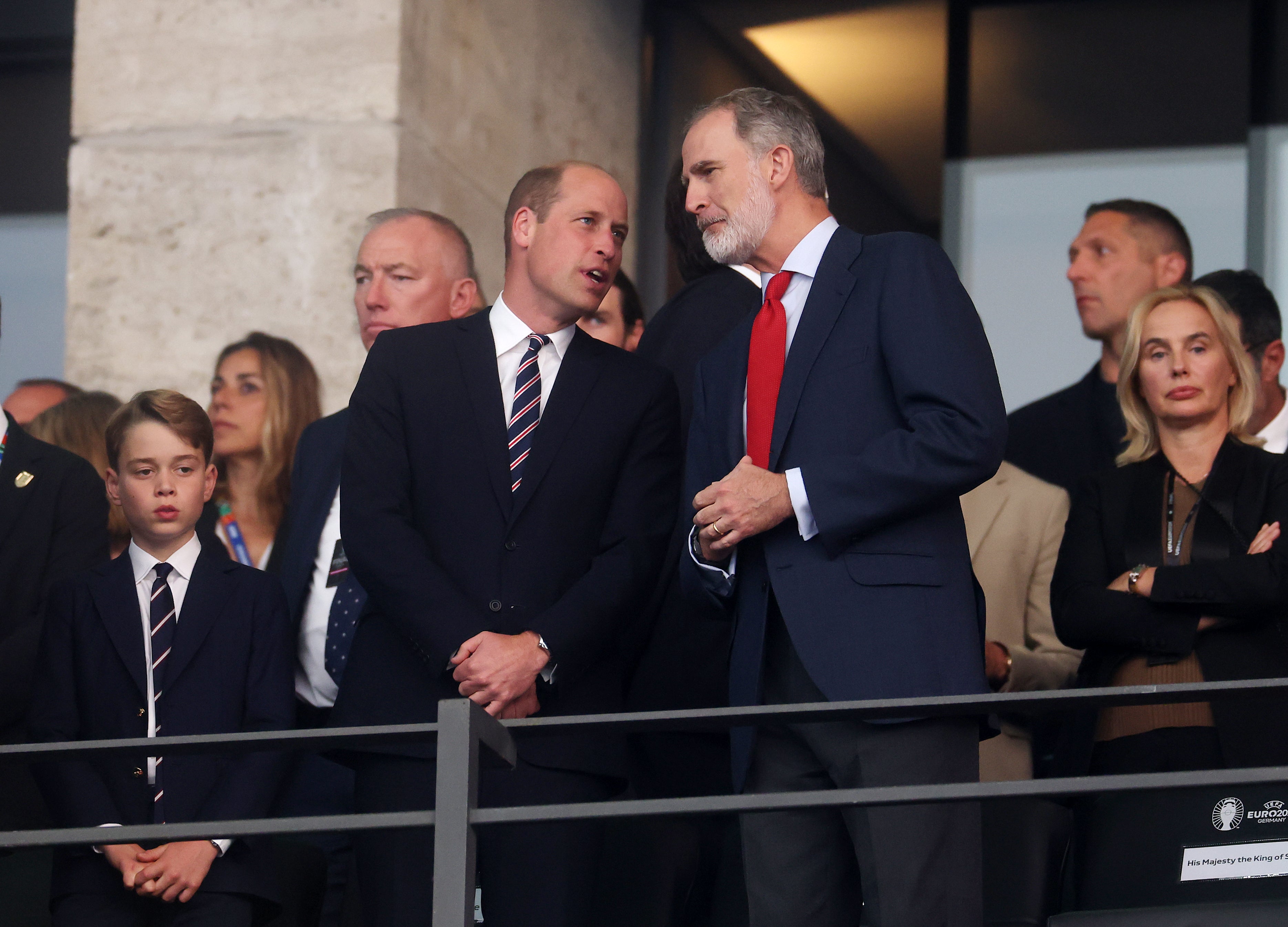 With Prince William at the Euro final in Berlin on Sunday