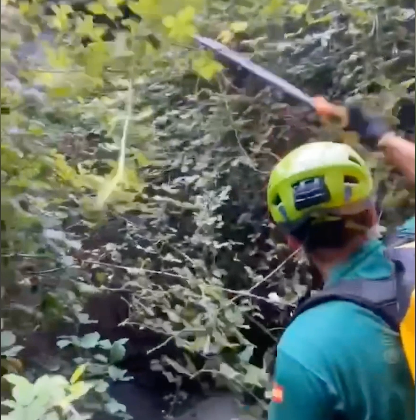 Guardia Civil Handout footage from Guardia Civil of the officers who found human remains in the search for missing Briton Jay Slater