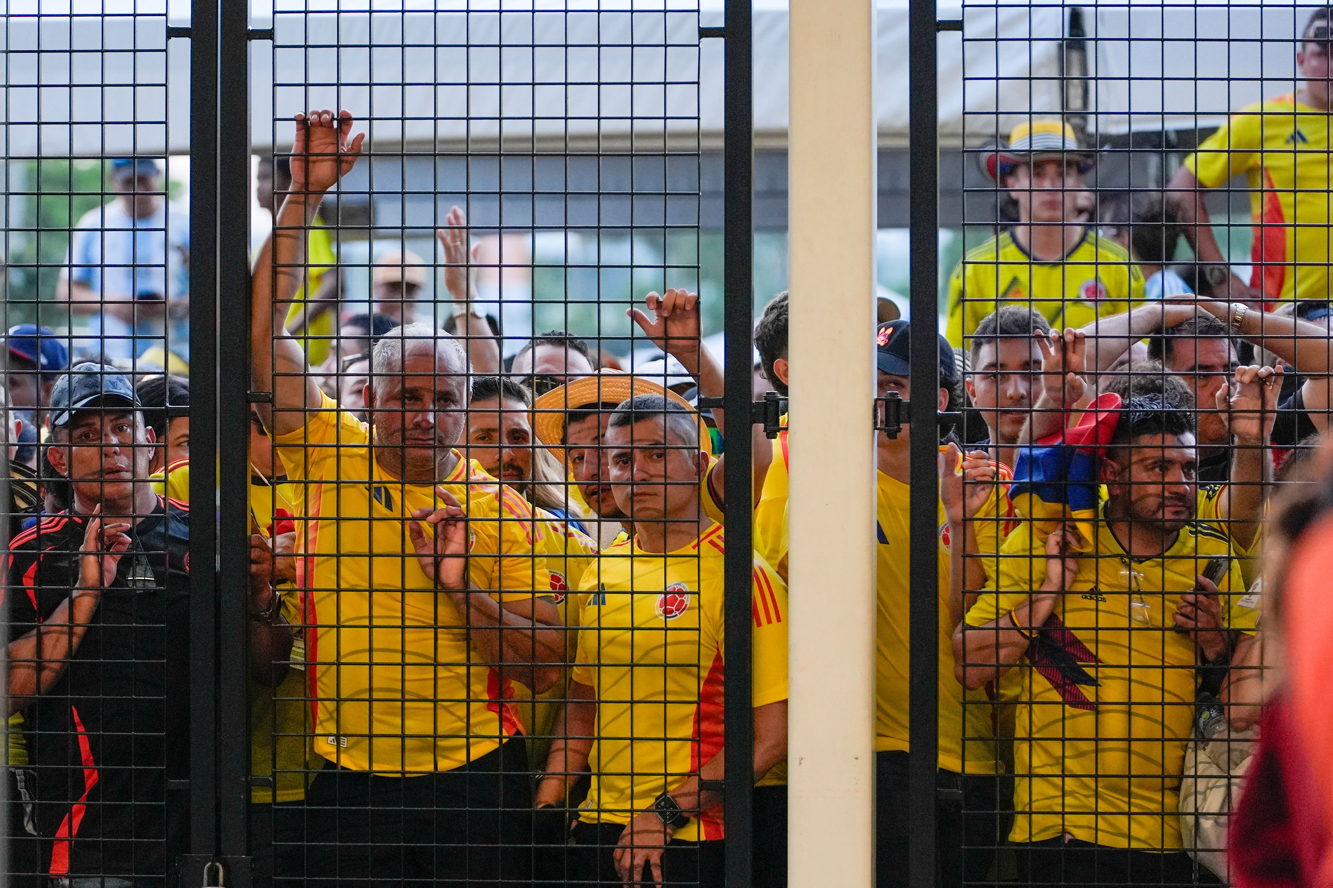 Crowd problems prompted the delay of the Copa America final on Sunday (Lynne Sladky/AP)