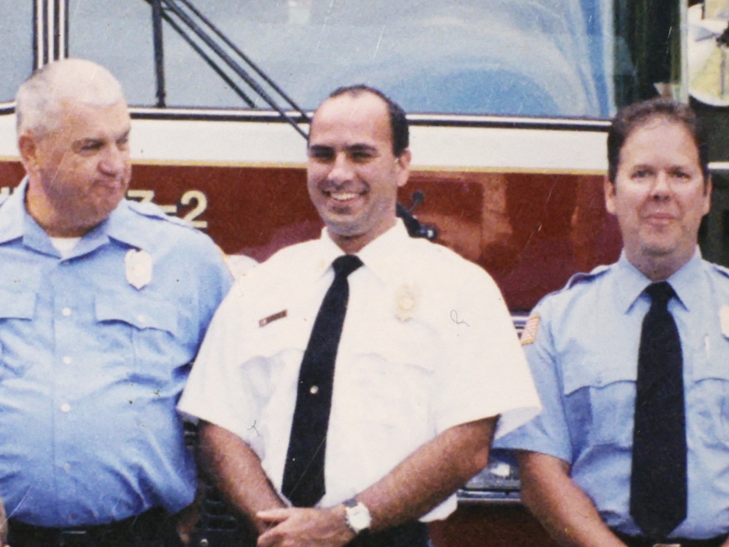 Comperatore, center, was a former volunteer chief firefighter in Buffalo Township, Pennsylvania