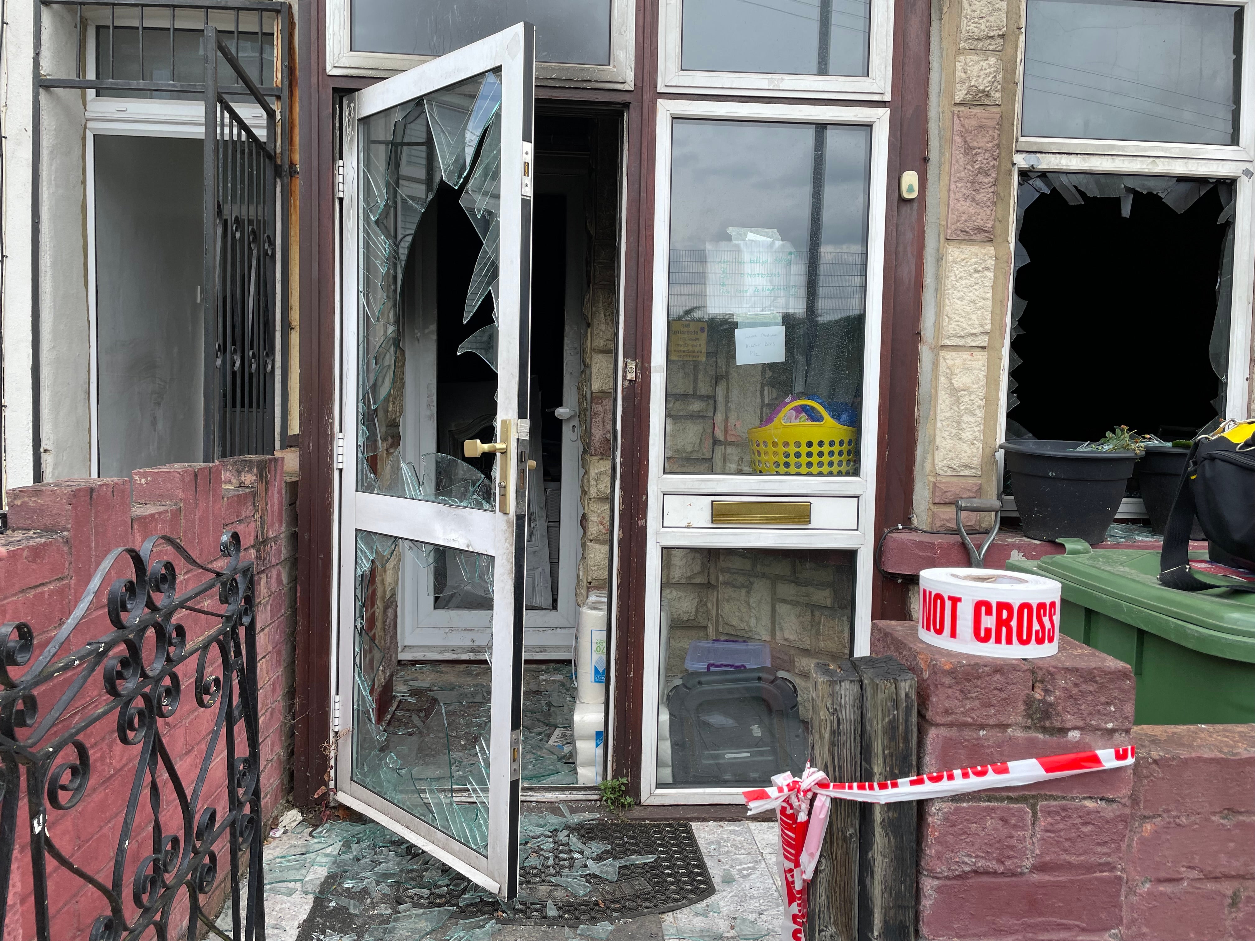 The blaze broke out in a terraced house on Napier Road, East Ham, just after 8.32am on Saturday