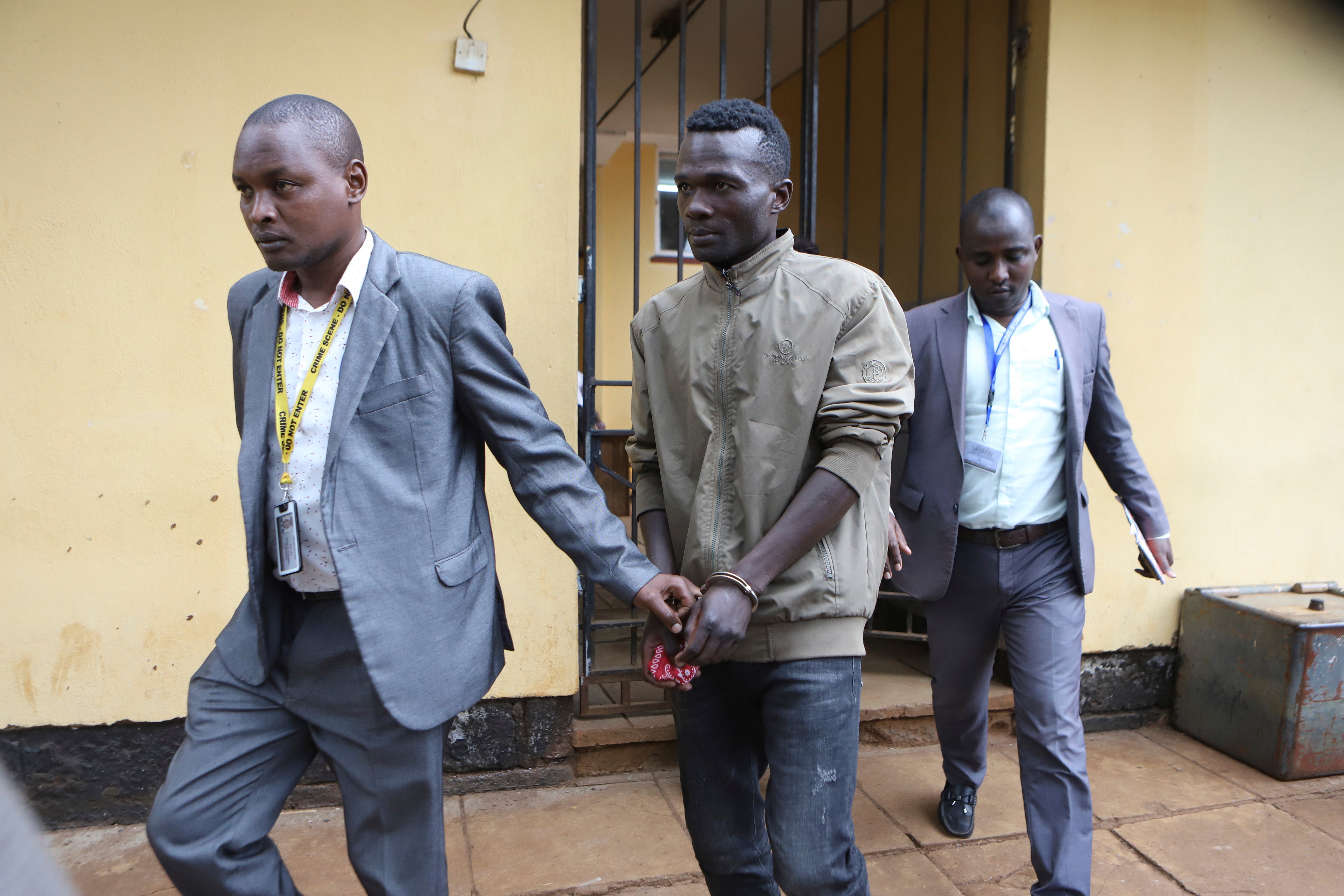 Suspect, Collins Jumaisi Khalusha, leaves court in Nairobi, Kenya, Tuesday, July 16, 2024