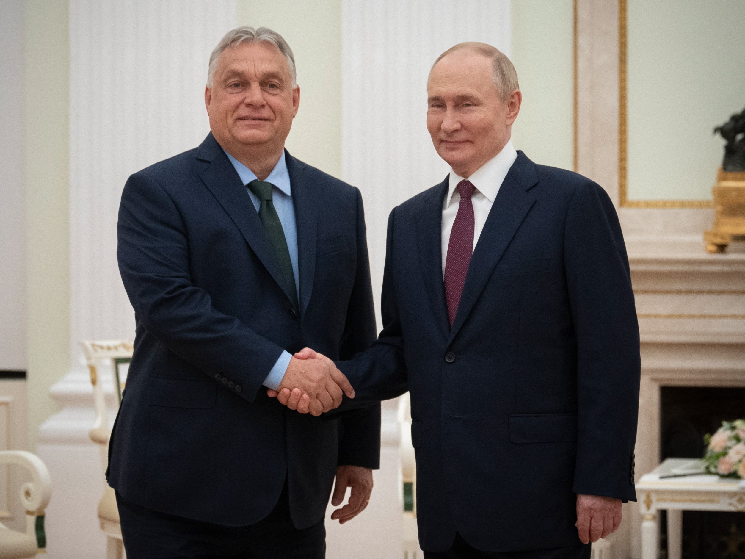 Hungarian prime minister Viktor Orban meets with Russian president Vladimir Putin at the Kremlin earlier this month