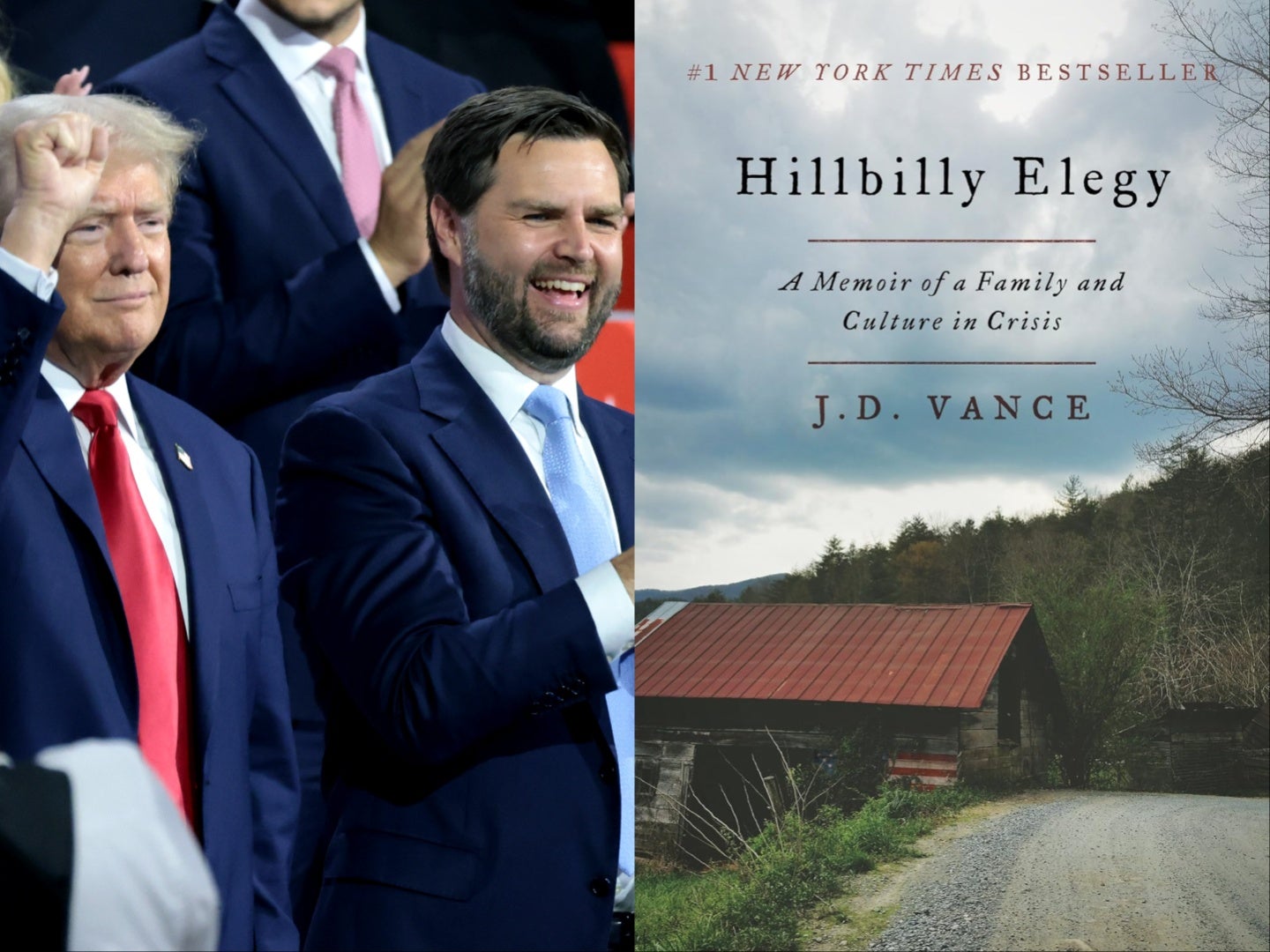 JD Vance, appearing at the Republican National Convention with running mate Donald Trump on Monday, wrote the memoir ‘Hillbilly Elegy’ about his childhood — and it reveals just as much about his adult life